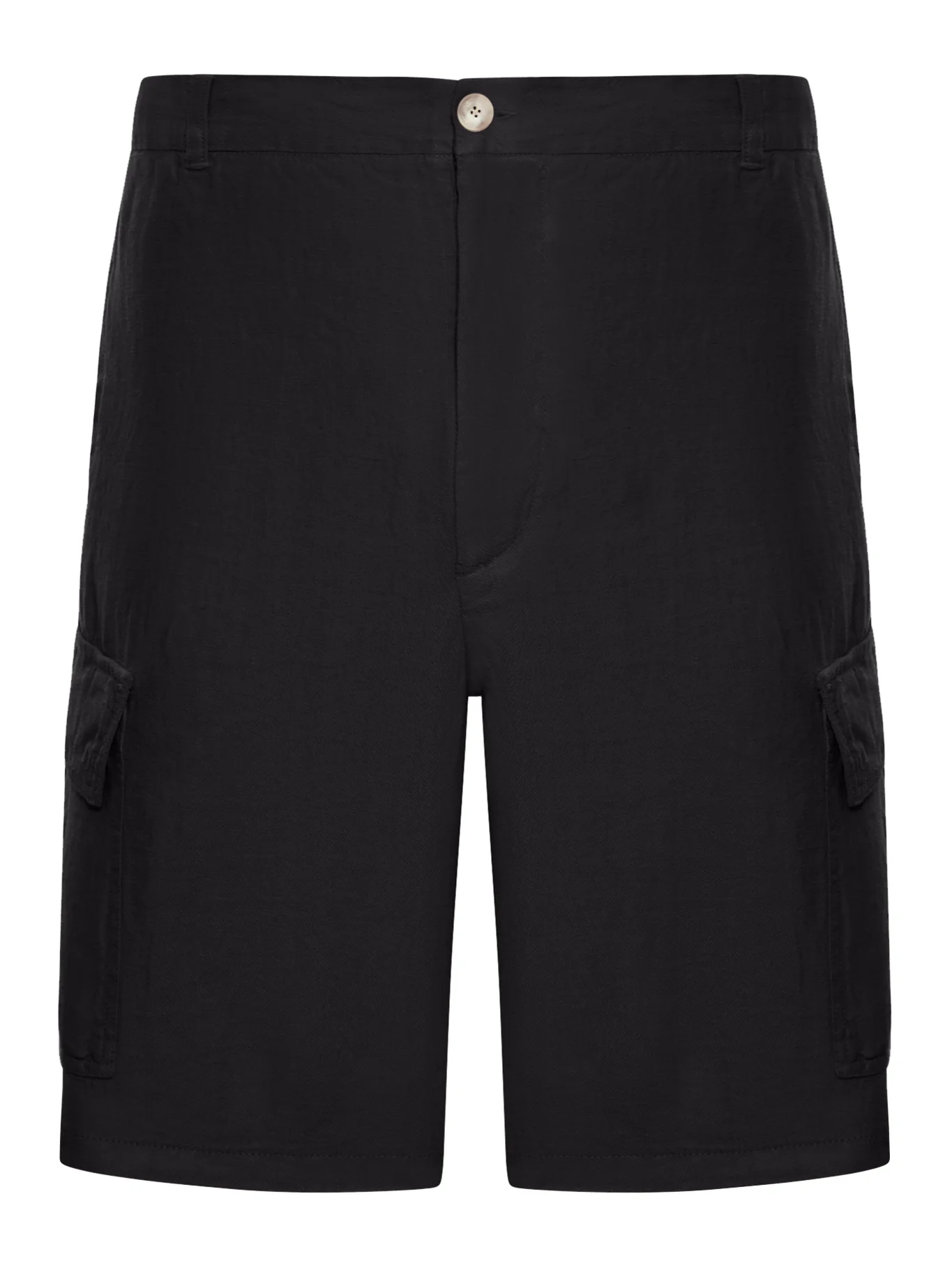 LINEN CARGO BERMUDA SHORTS