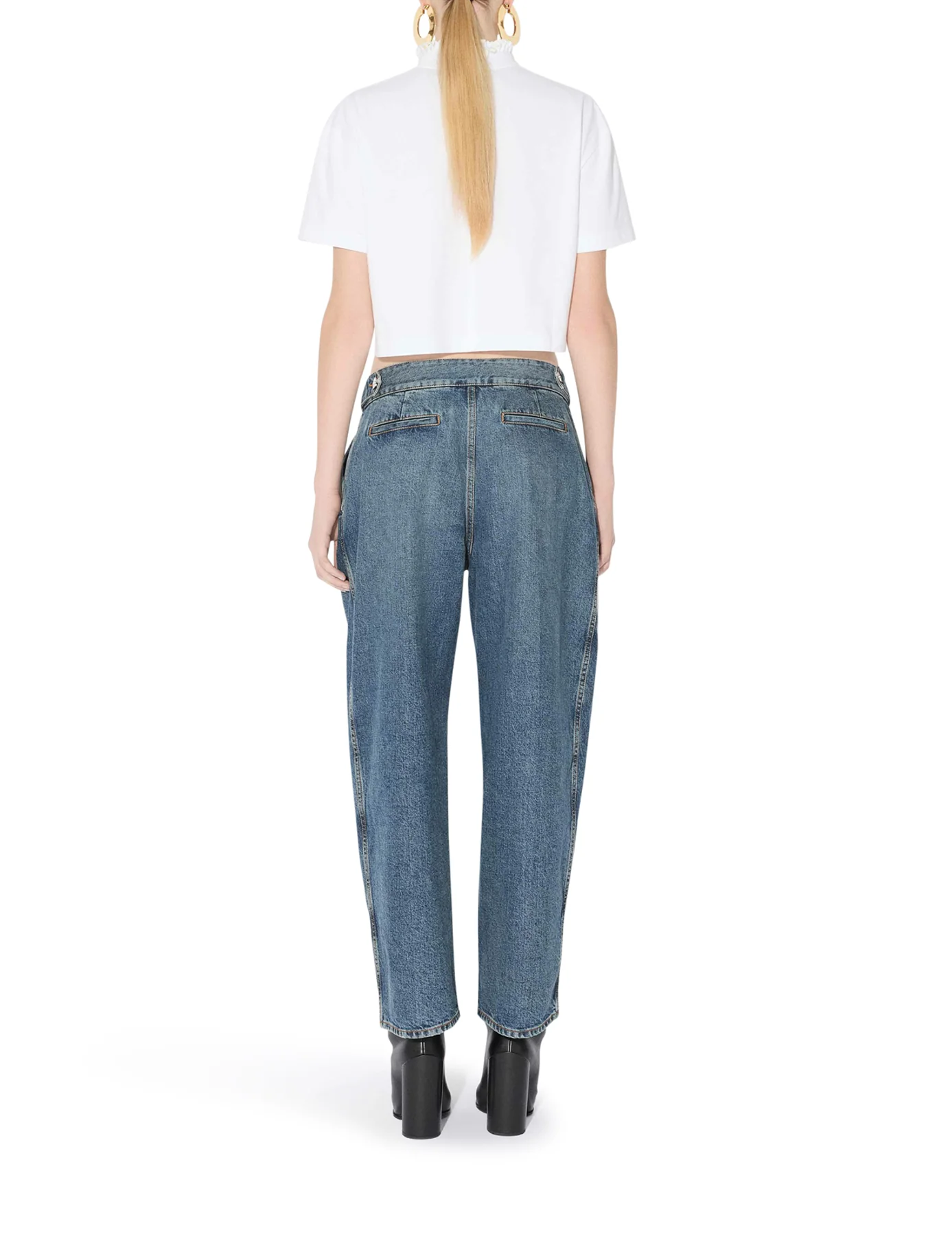 CROPPED COTTON JERSEY T-SHIRT - Image 3