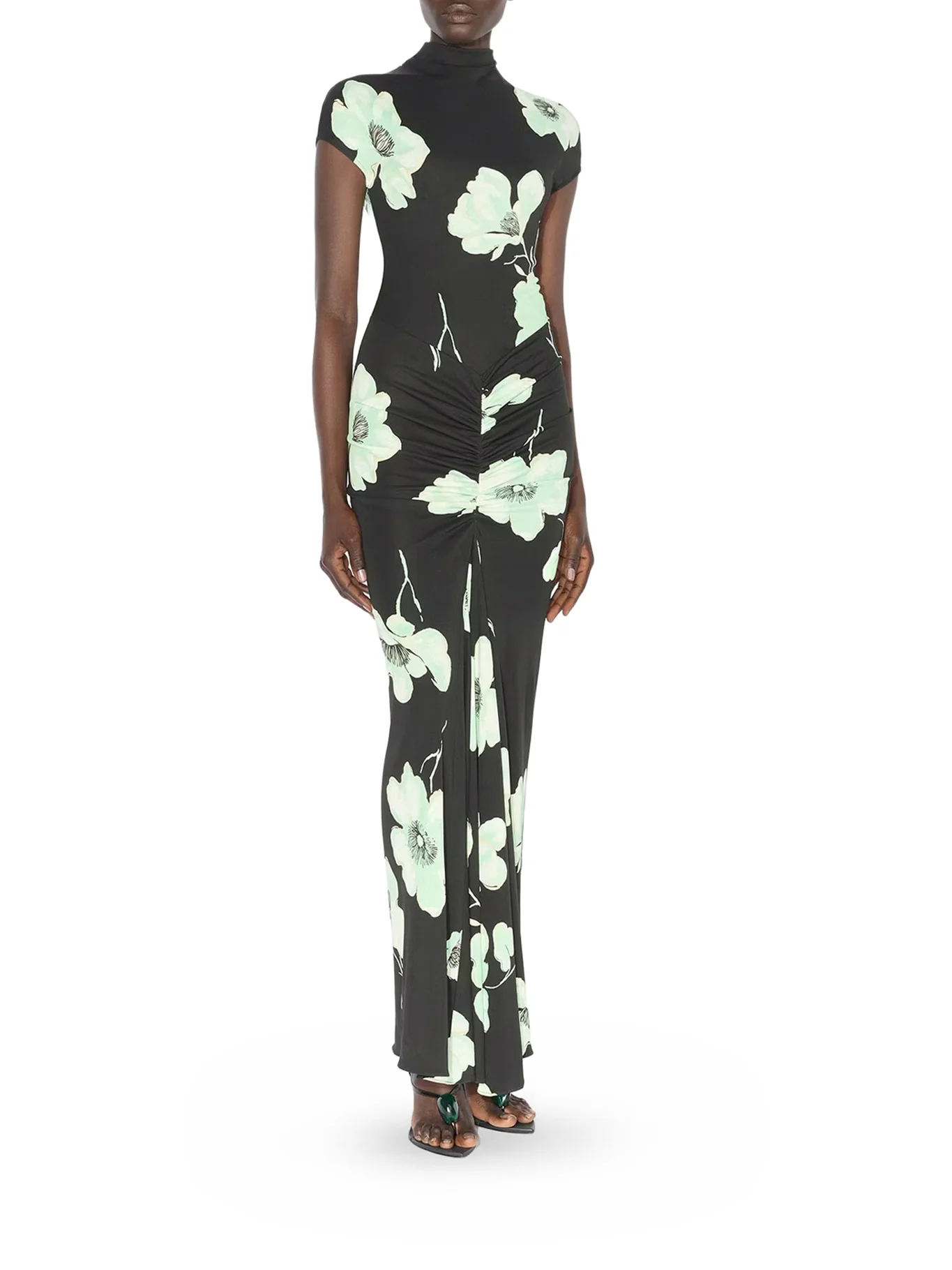 DRAPED DRESS WITH PRINT - Image 2