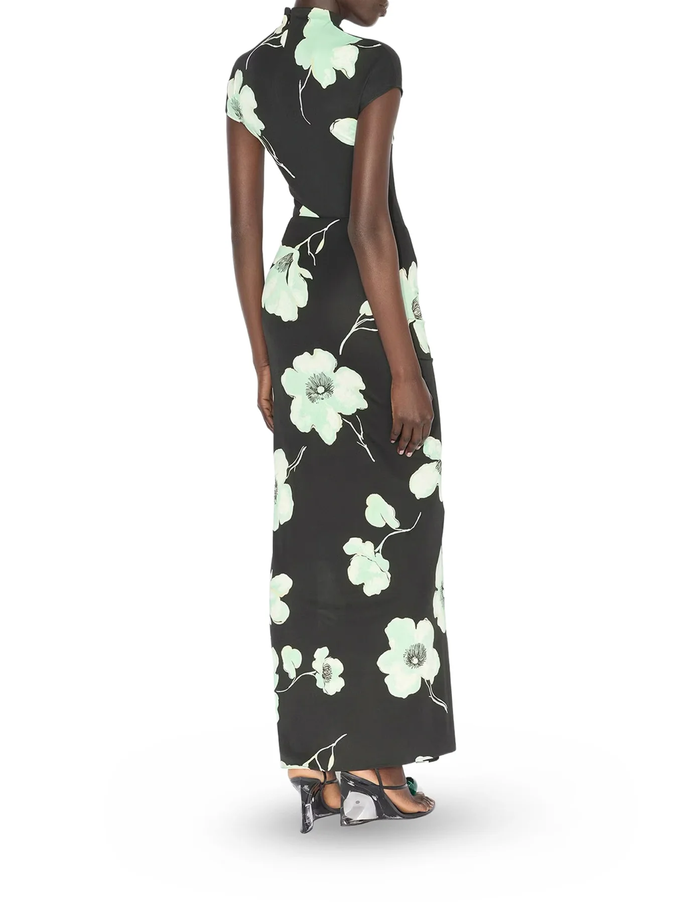 DRAPED DRESS WITH PRINT - Image 3