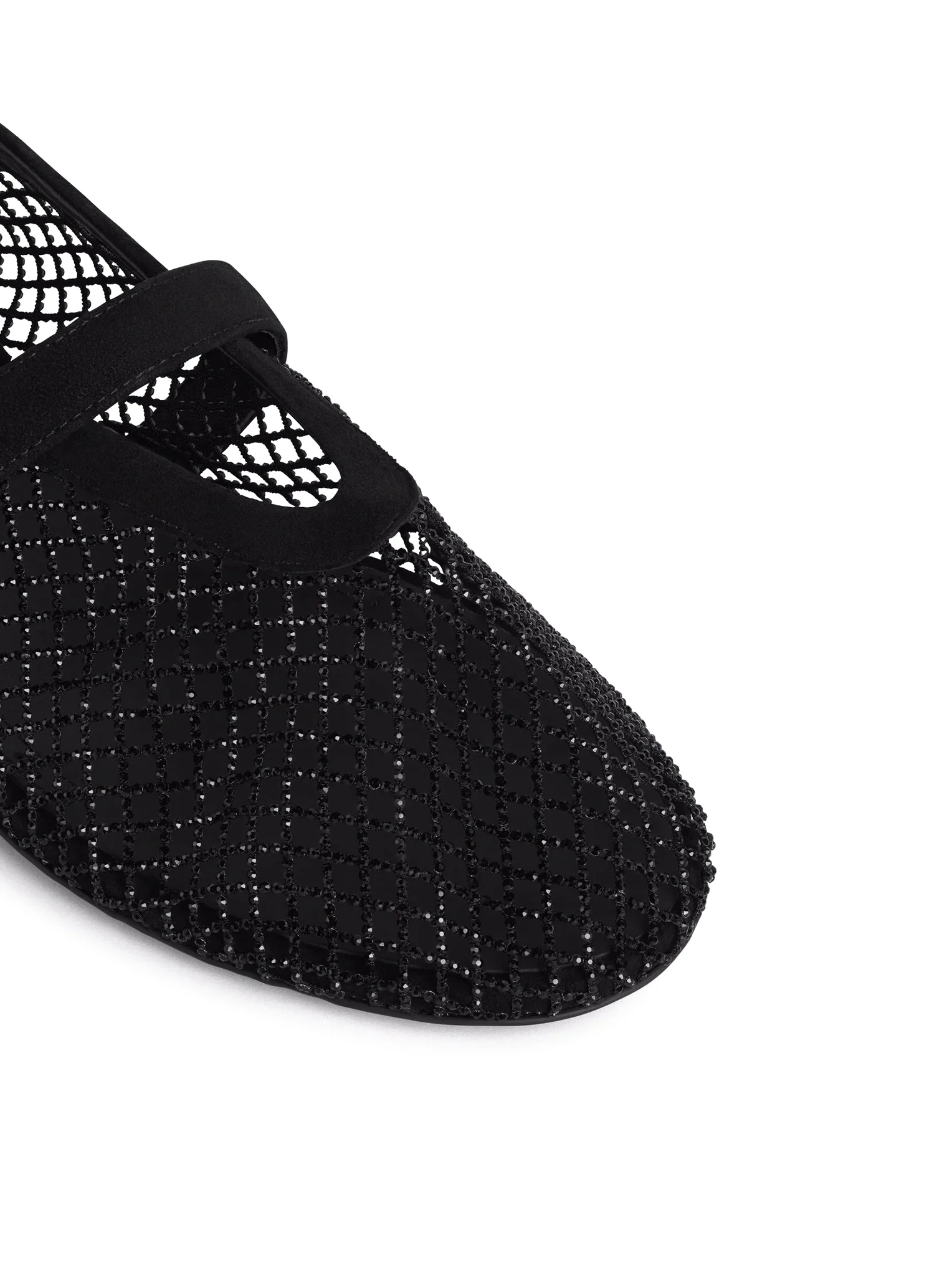 FLAT MESH BALLERINAS WITH RHINESTONE - Image 4