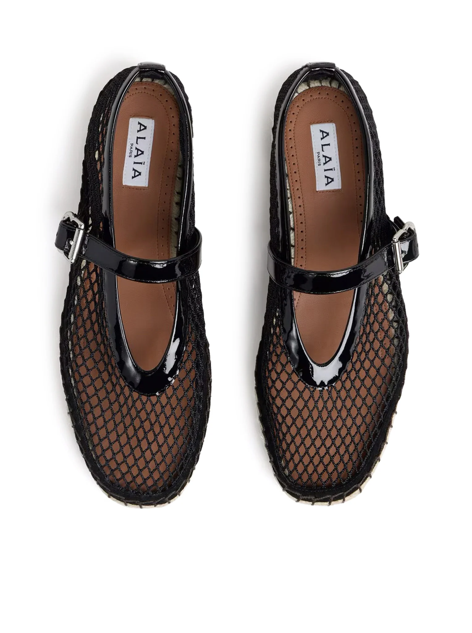 MESH AND PATENT LEATHER ESPADRILLES - Image 3