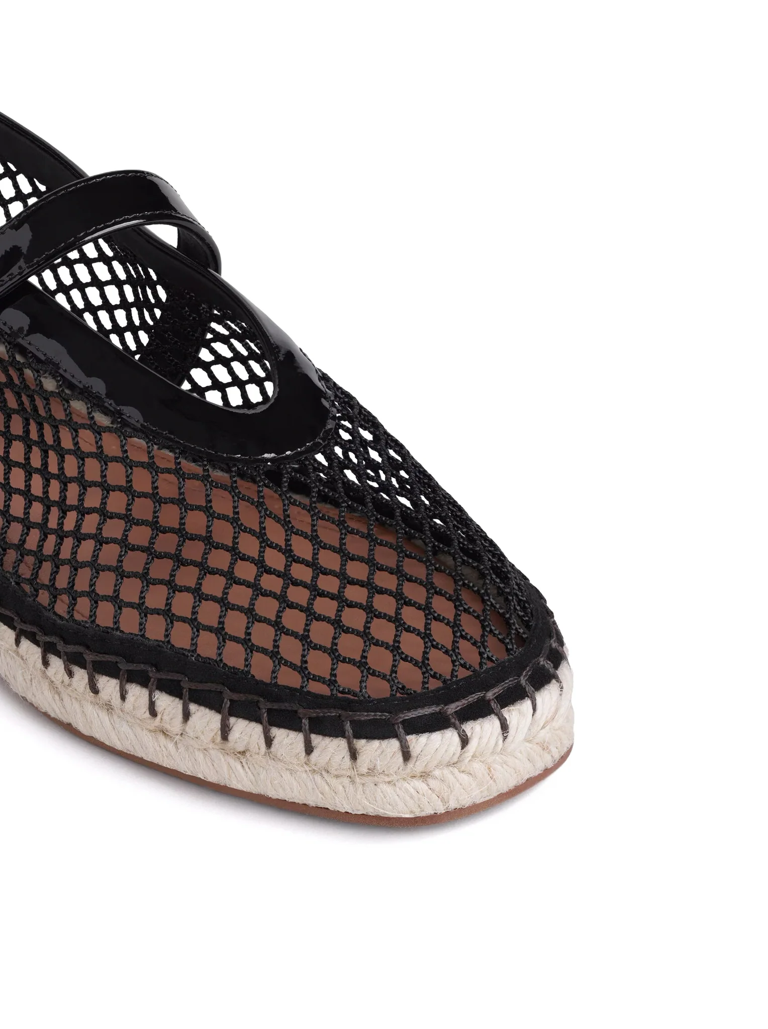 MESH AND PATENT LEATHER ESPADRILLES - Image 4