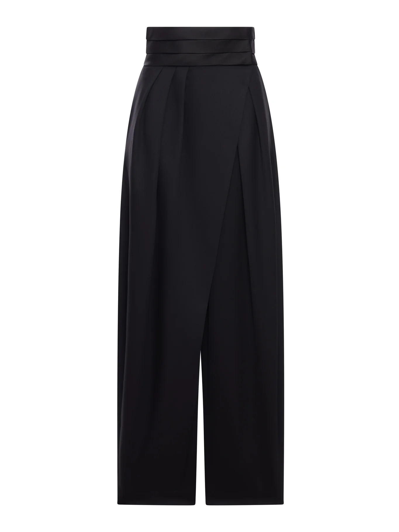 ROUNDED WOOL TUXEDO TROUSERS
