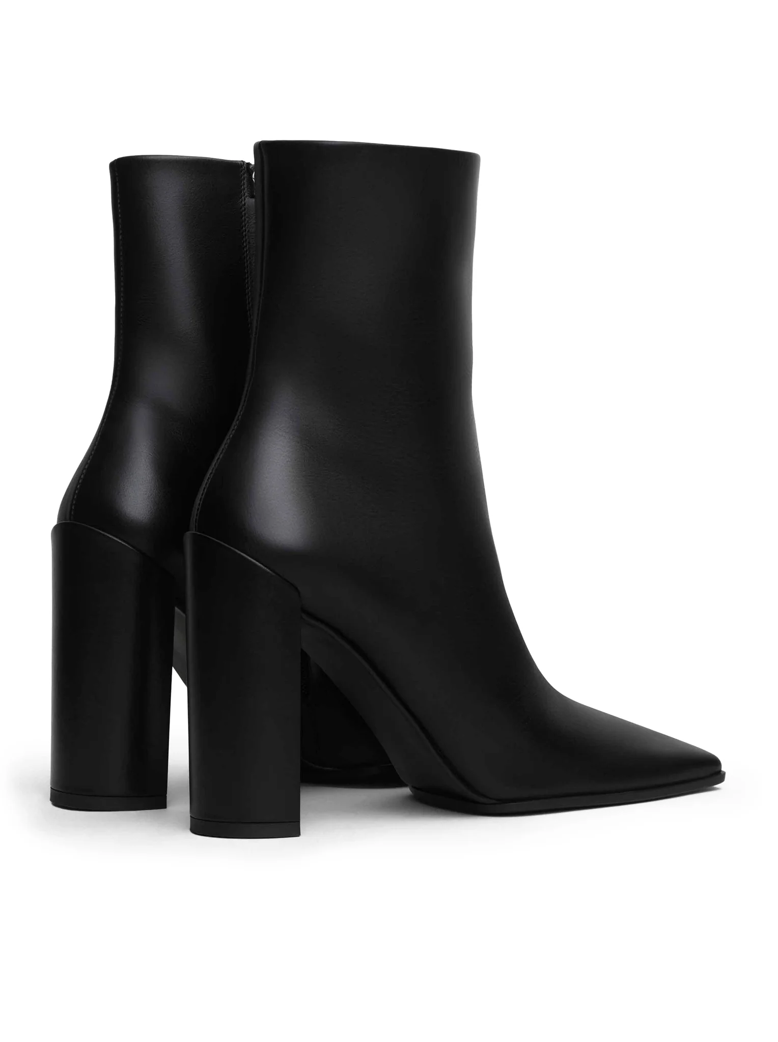 SQUARE LEATHER ANKLE BOOTS - Image 3