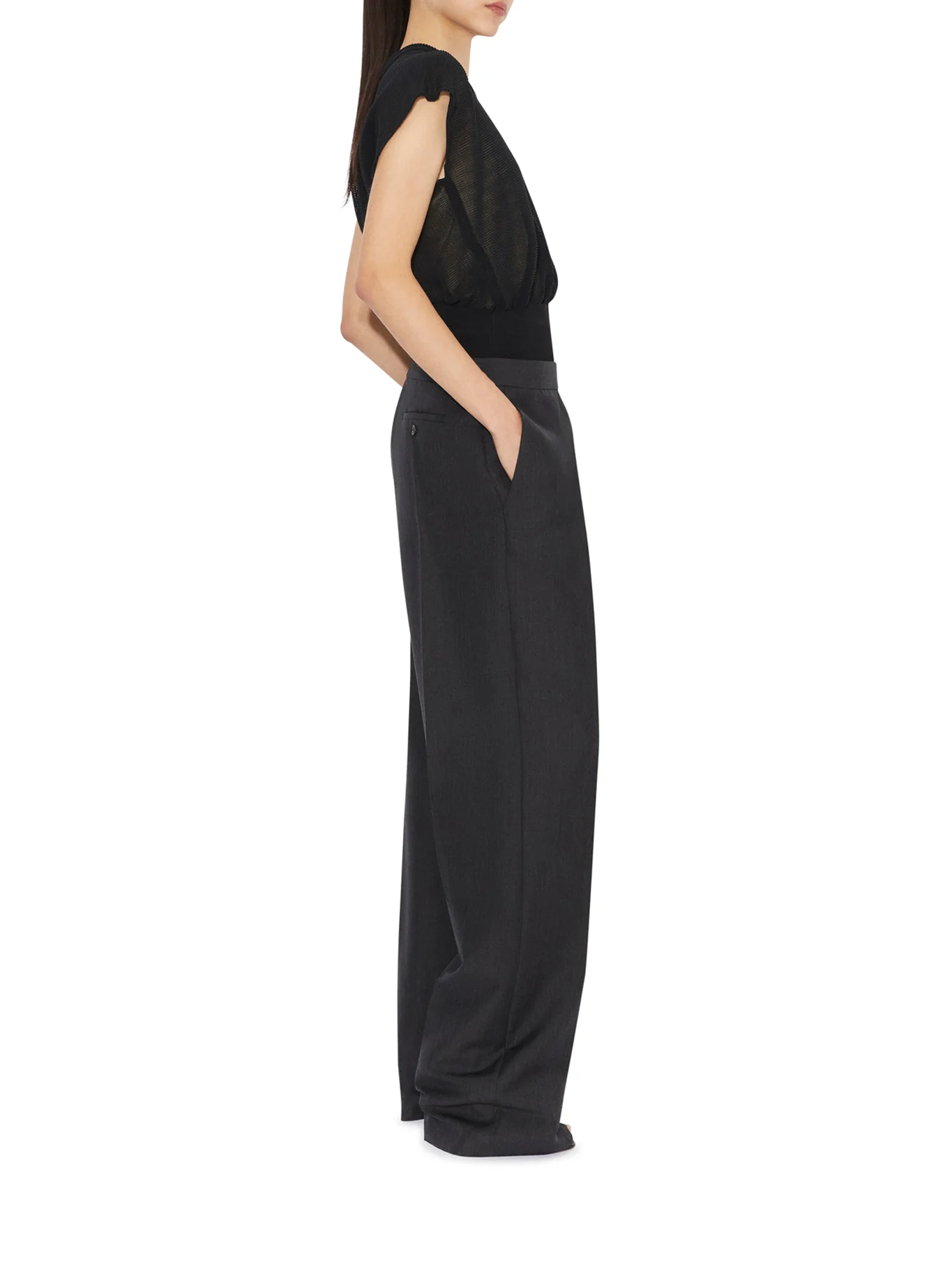 TAILORED TROUSERS WITH KNIT BAND - Image 3