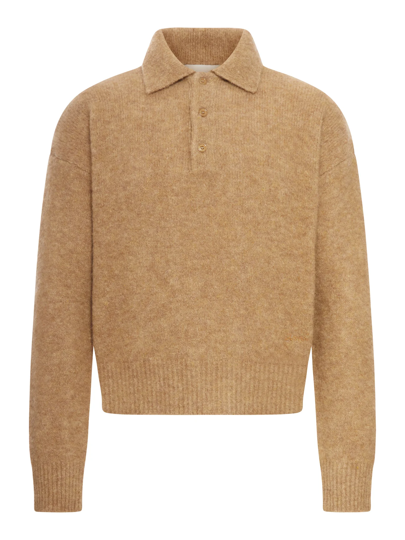 ALPACA LONG-SLEEVED POLO SHIRT