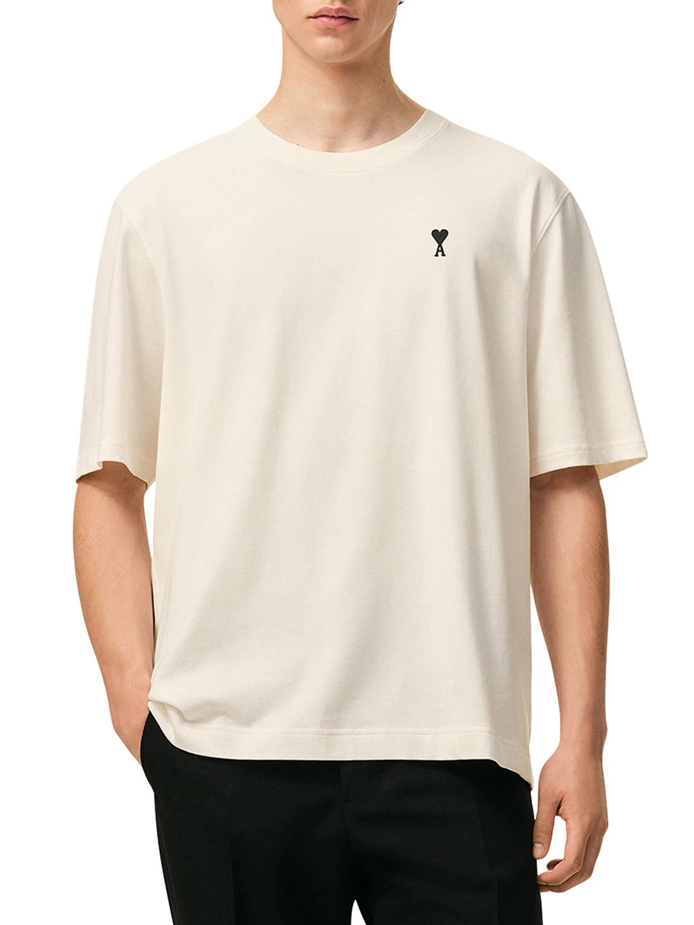 WHITE T-SHIRT WITH PLACE DES VICTOIRES PRINT IN COTTON - Image 2
