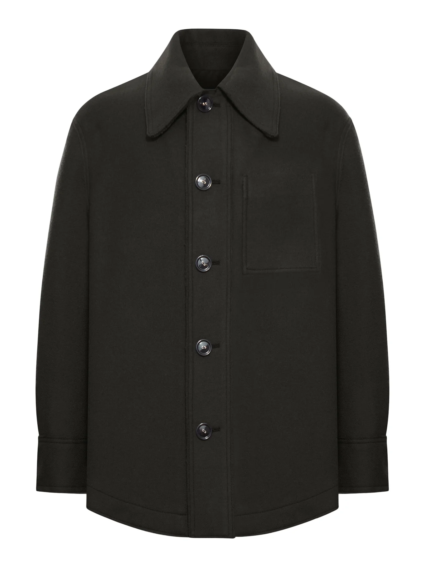 WOOL GABARDINE OVERSHIRT