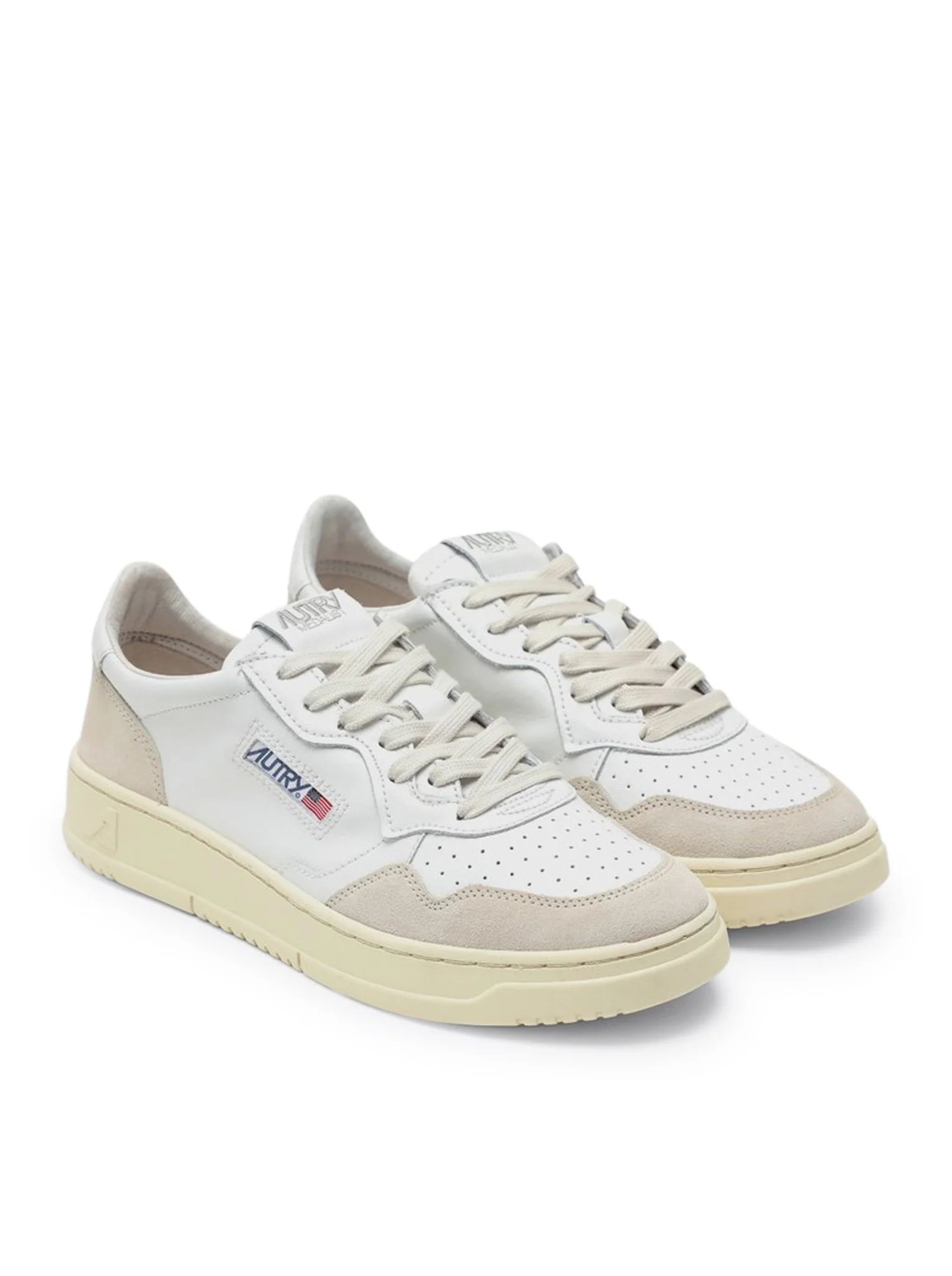 MEDALIST LOW SNEAKERS IN WHITE LEATHER AND SUEDE - Image 2
