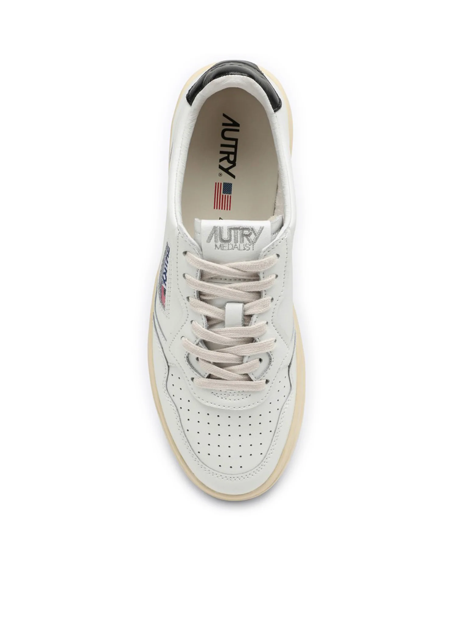 MEDALIST LOW SNEAKERS IN BLACK AND WHITE LEATHER - Image 4