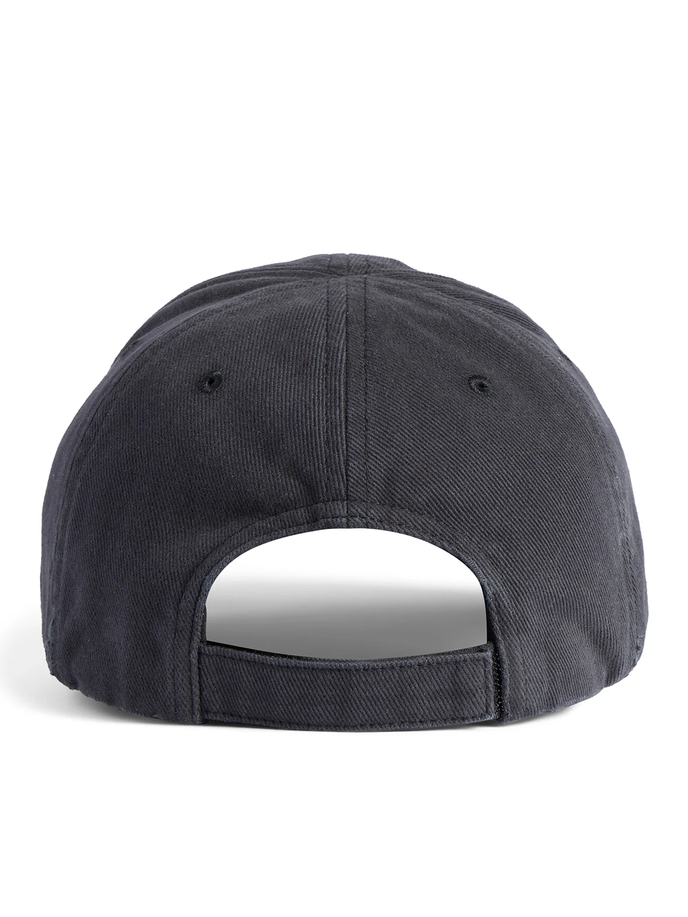 BLACK COTTON DRILL MASKING TAPE CAP WITH A WASHED EFFECT - Image 3
