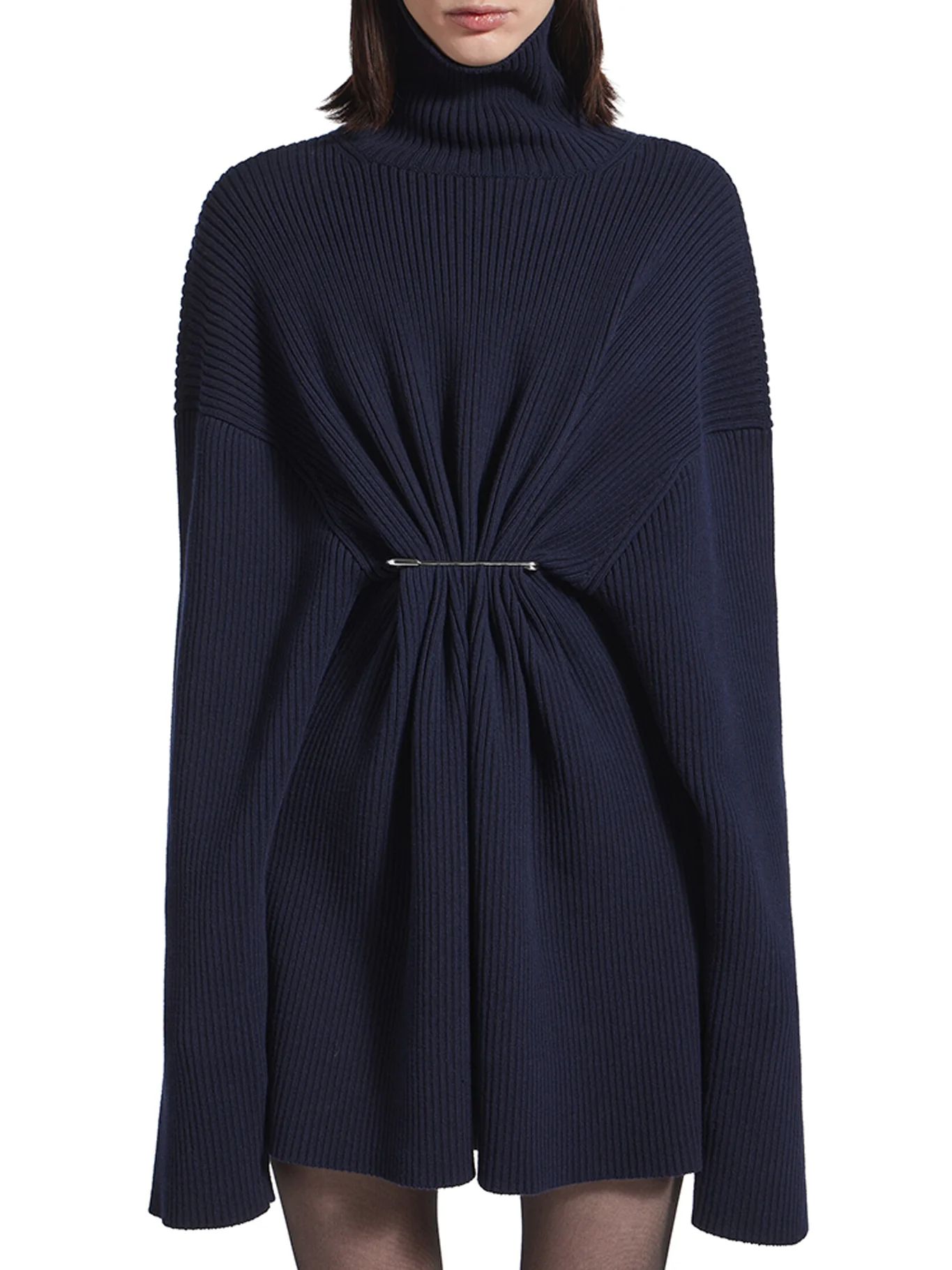 DRAPED KNIT MINI DRESS - Image 3