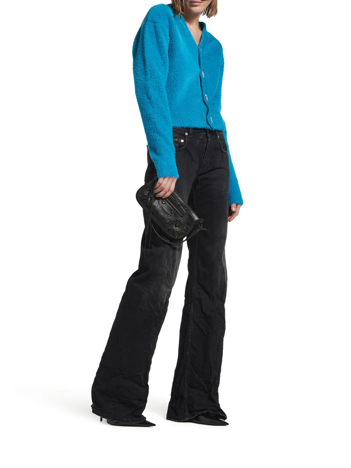 LE CITY CLUTCH WITH SHOULDER STRAP IN ARENA LAMBSKIN - Image 3