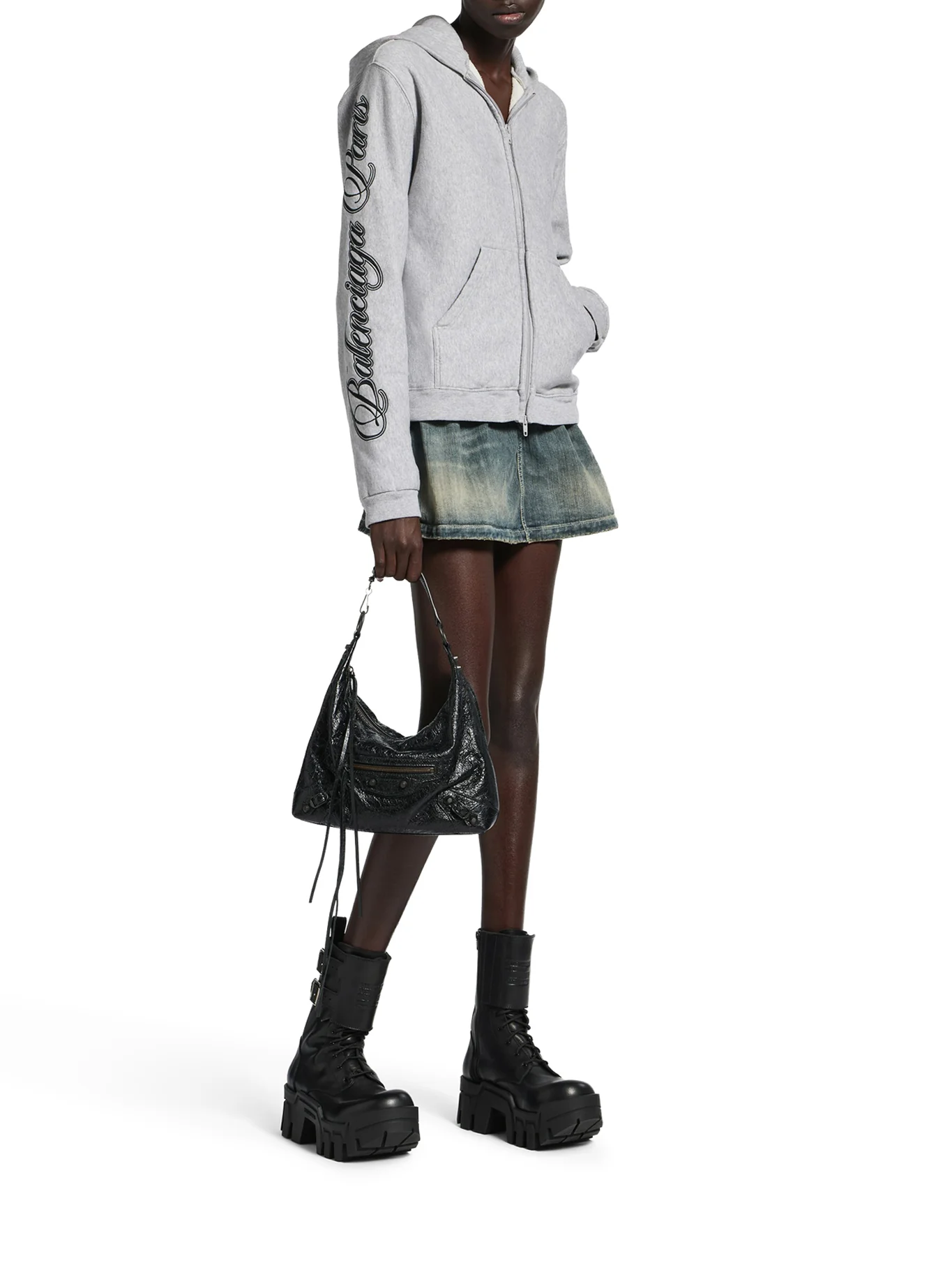 LE CITY SMALL ARENA LAMBSKIN HOBO BAG - Image 2