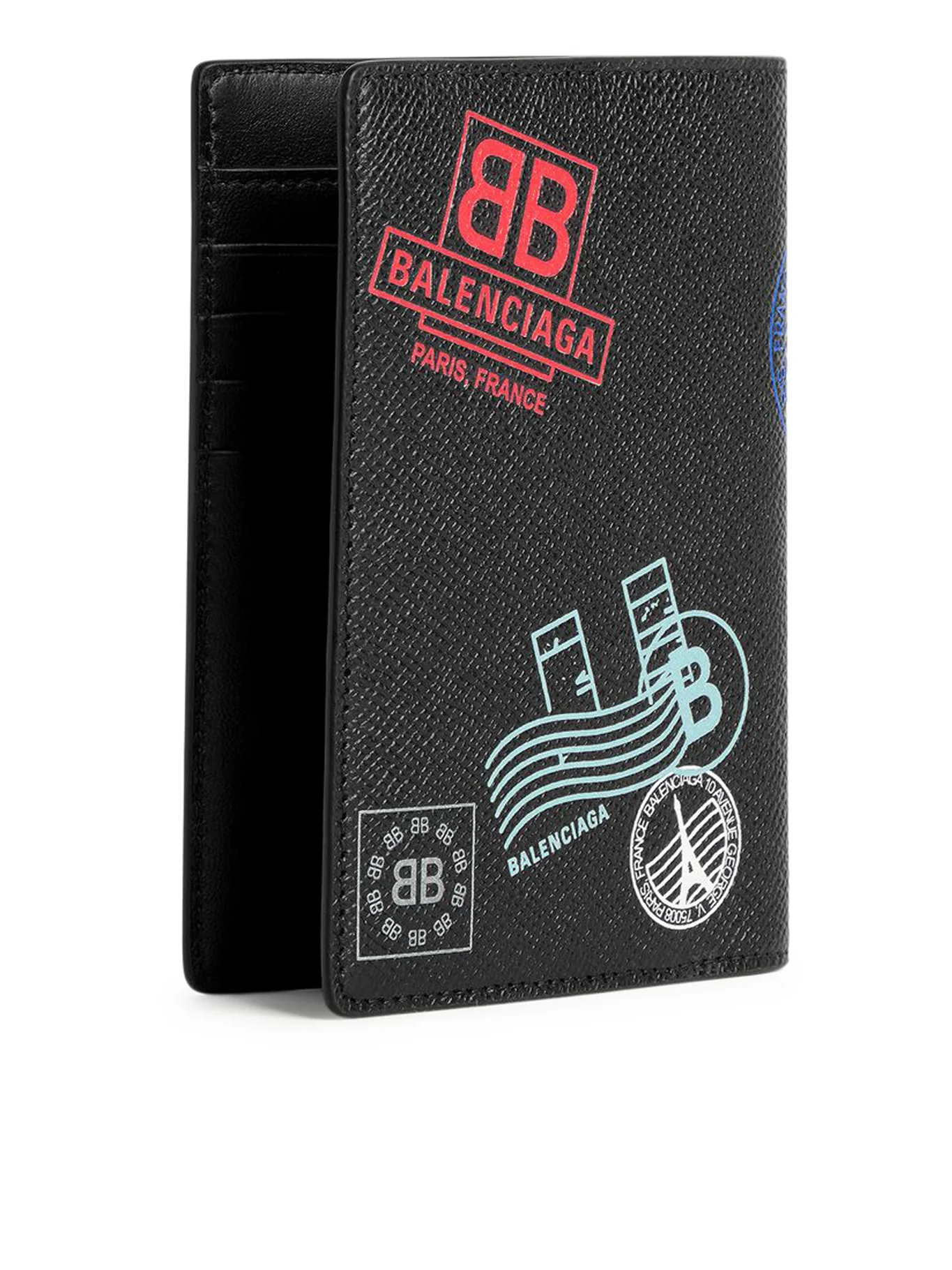 MEN`S PASSPORT CASE IN BLACK/MULTICOLOR - Image 2
