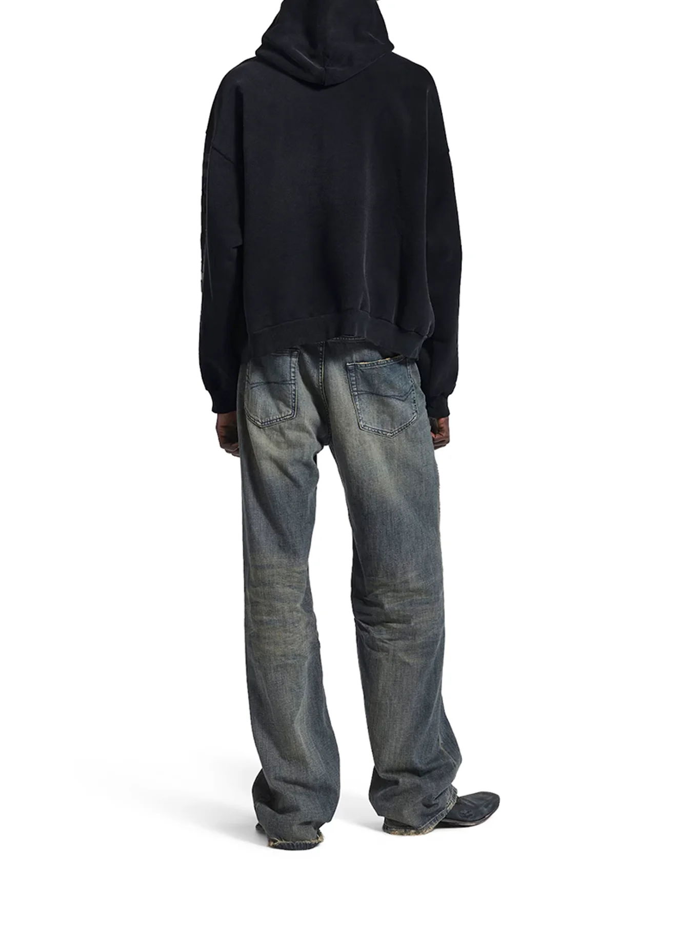 TRANSPARENT TAPE HOODIE WITH TORN POCKET - Image 3
