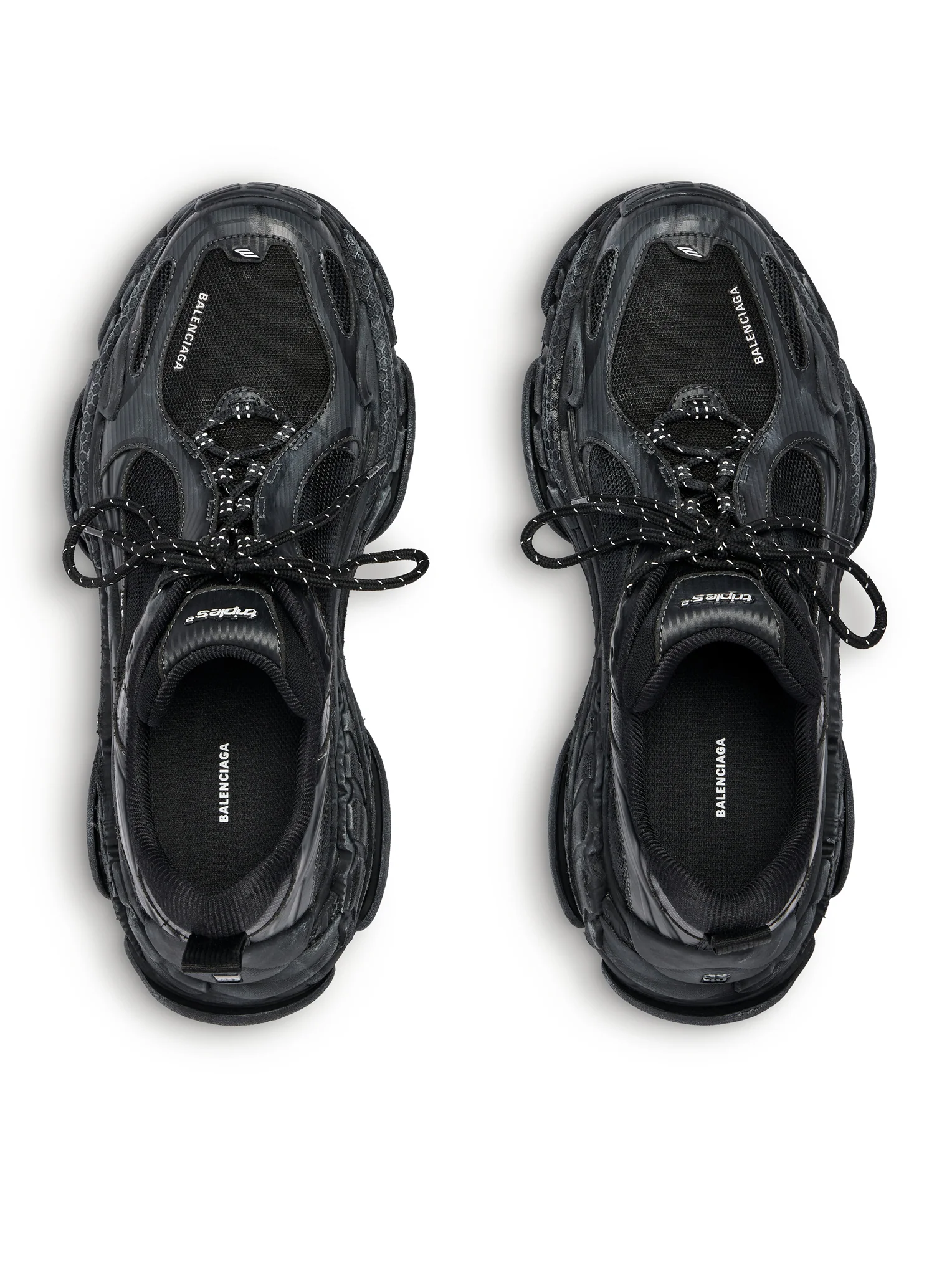 TRIPLE S 2 SNEAKER IN BLACK/DARK GREY - Image 6
