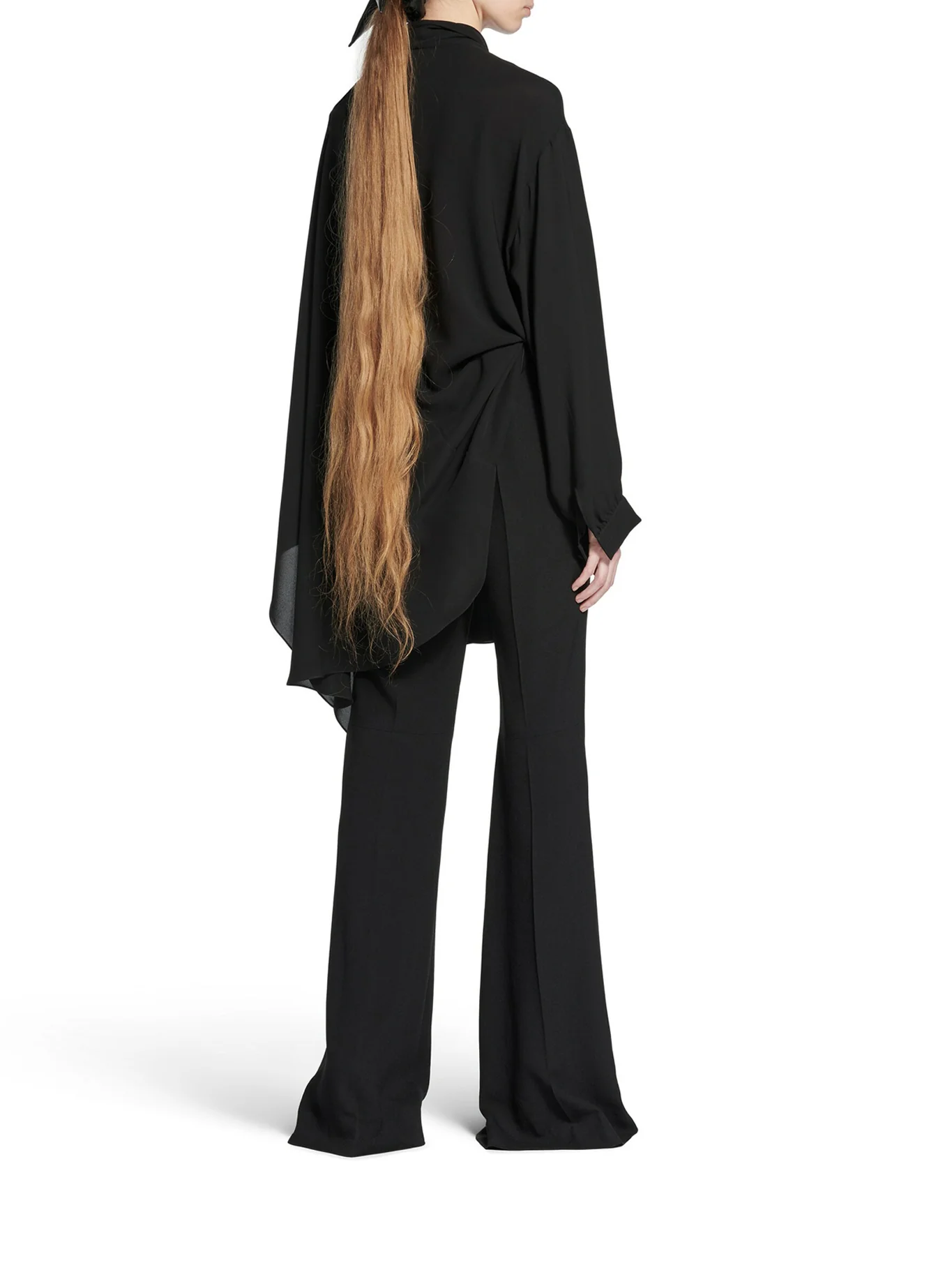 FLARED TROUSERS IN FLUID VISCOSE - Image 3