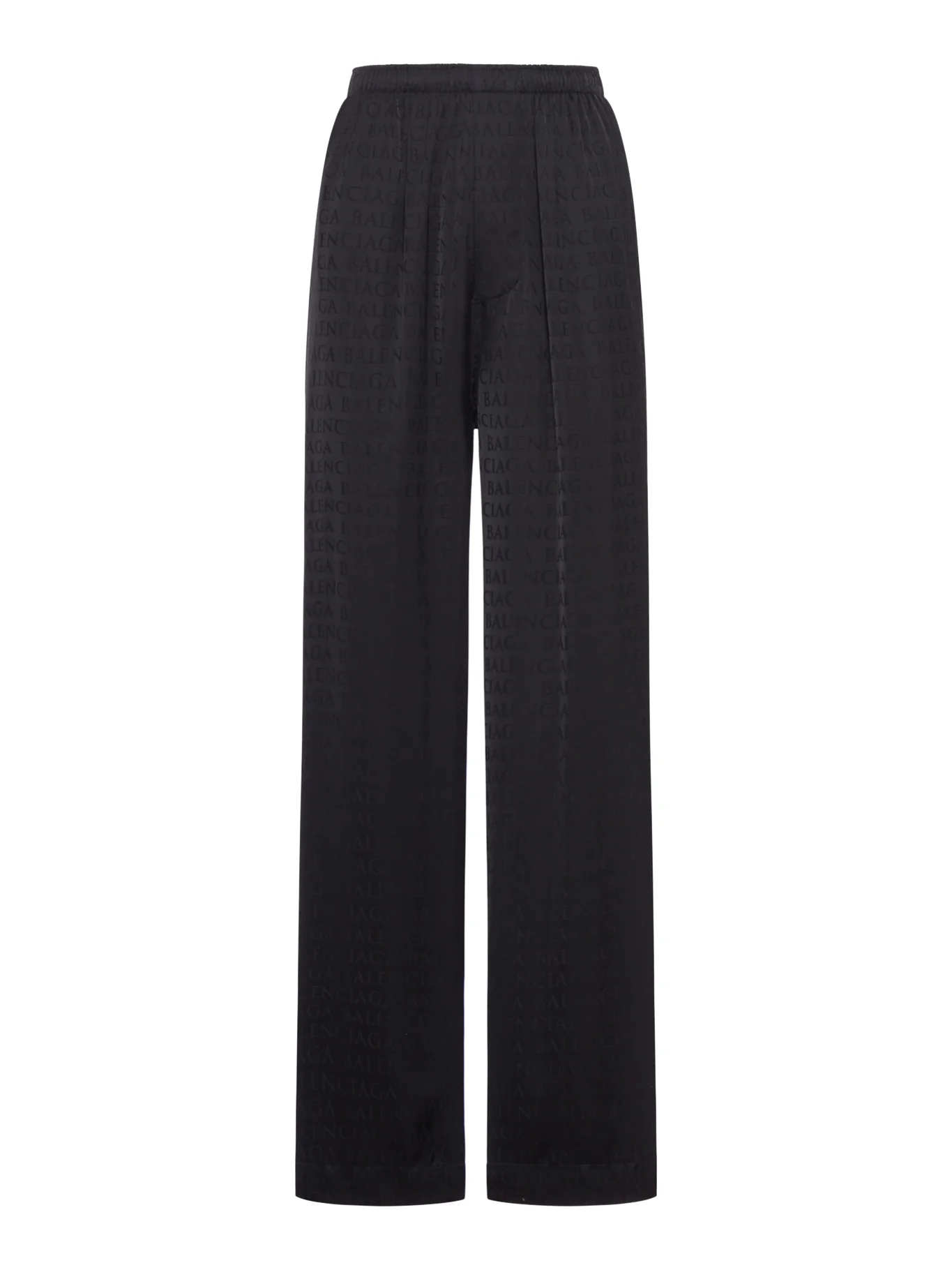 VISCOSE TROUSERS WITH ALLOVER TONE-ON-TONE LOGO