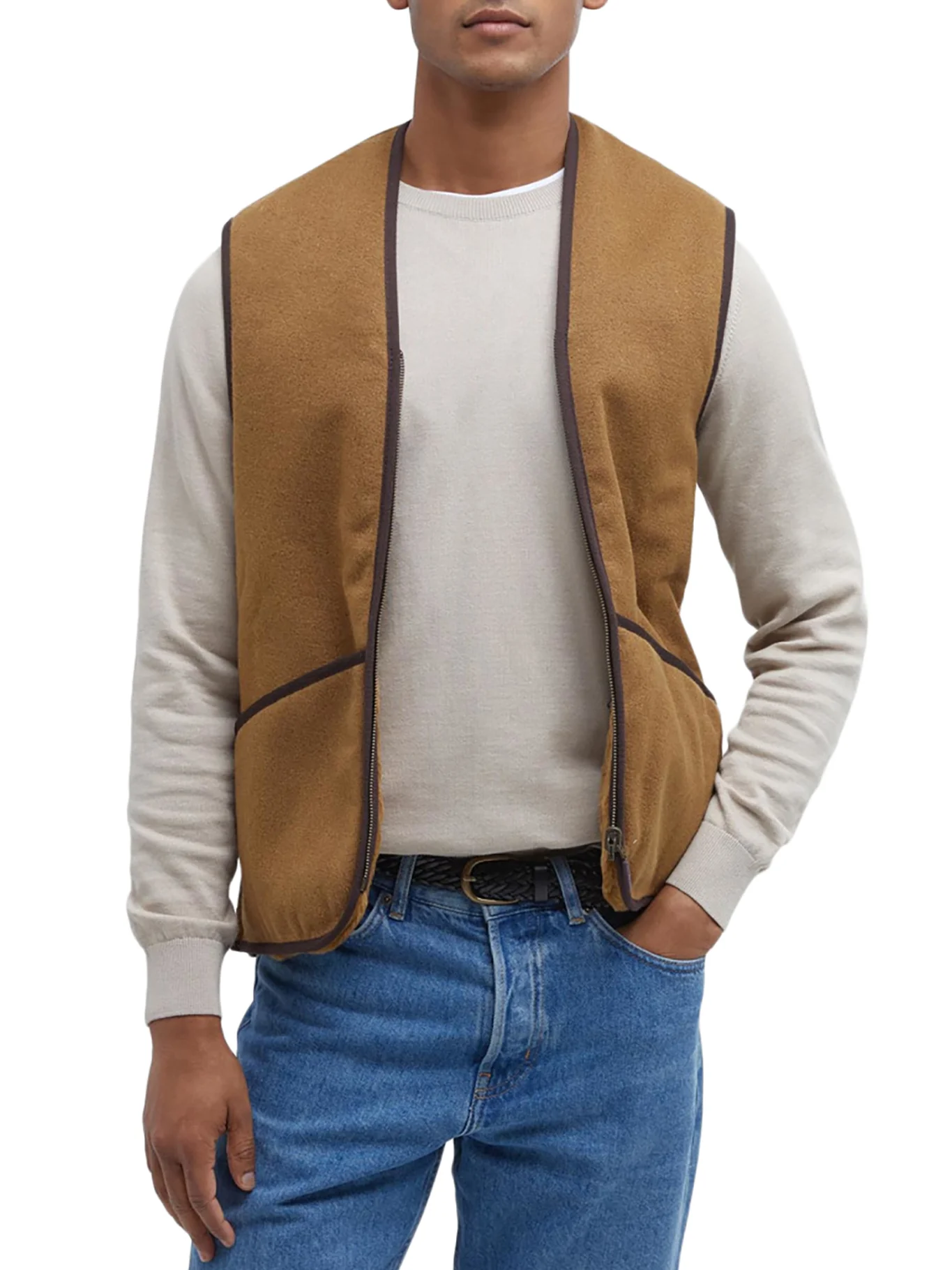 REVERSIBLE FLEECE VEST WITH ZIP - Image 3