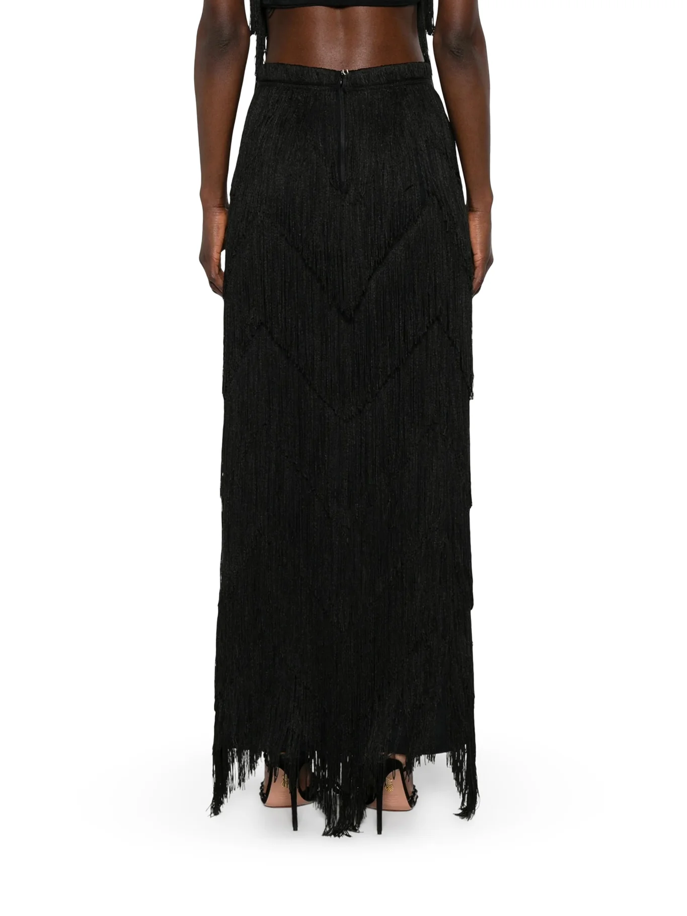 DARA LONG SKIRT WITH FRINGES - Image 3