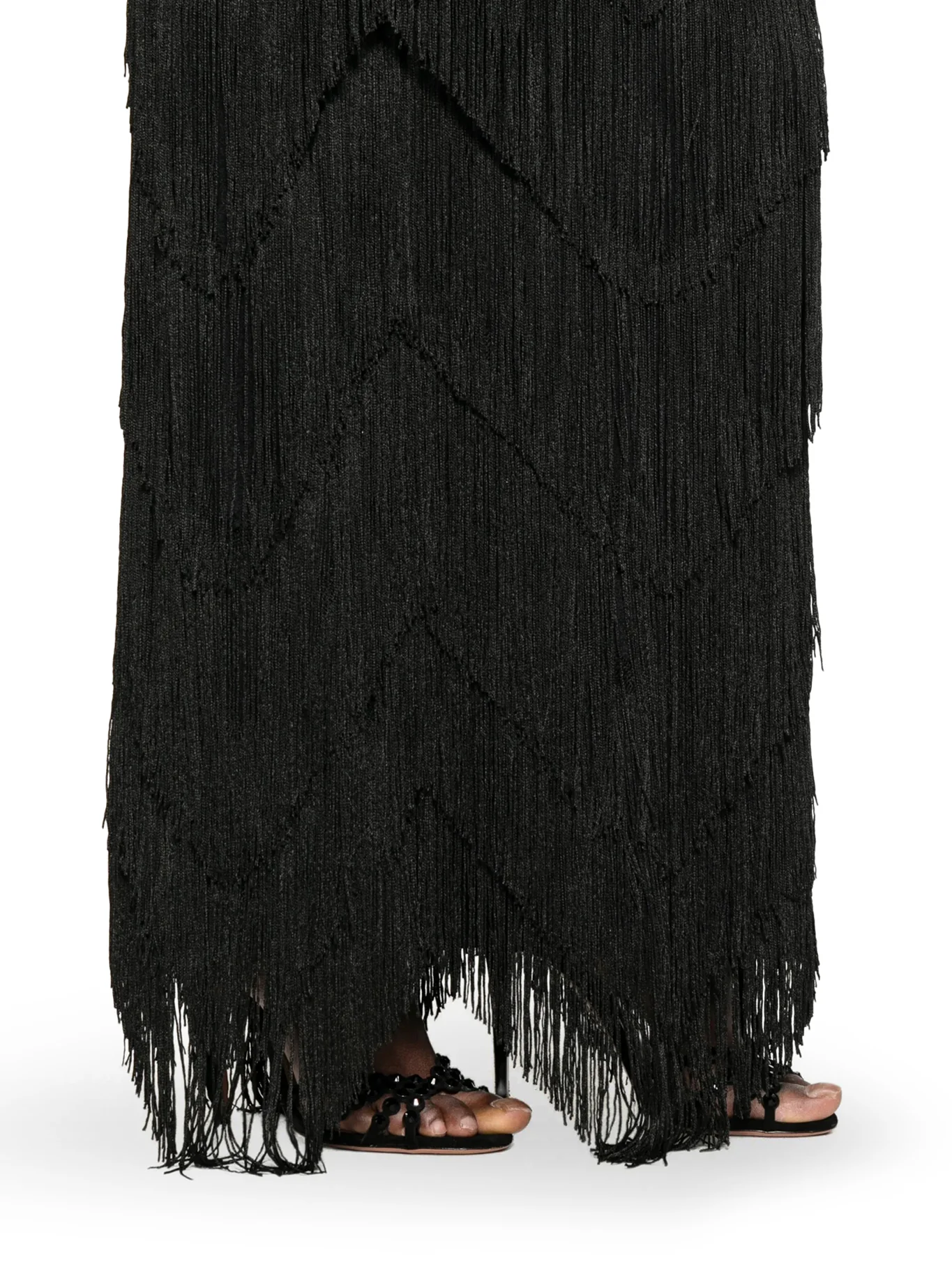DARA LONG SKIRT WITH FRINGES - Image 5