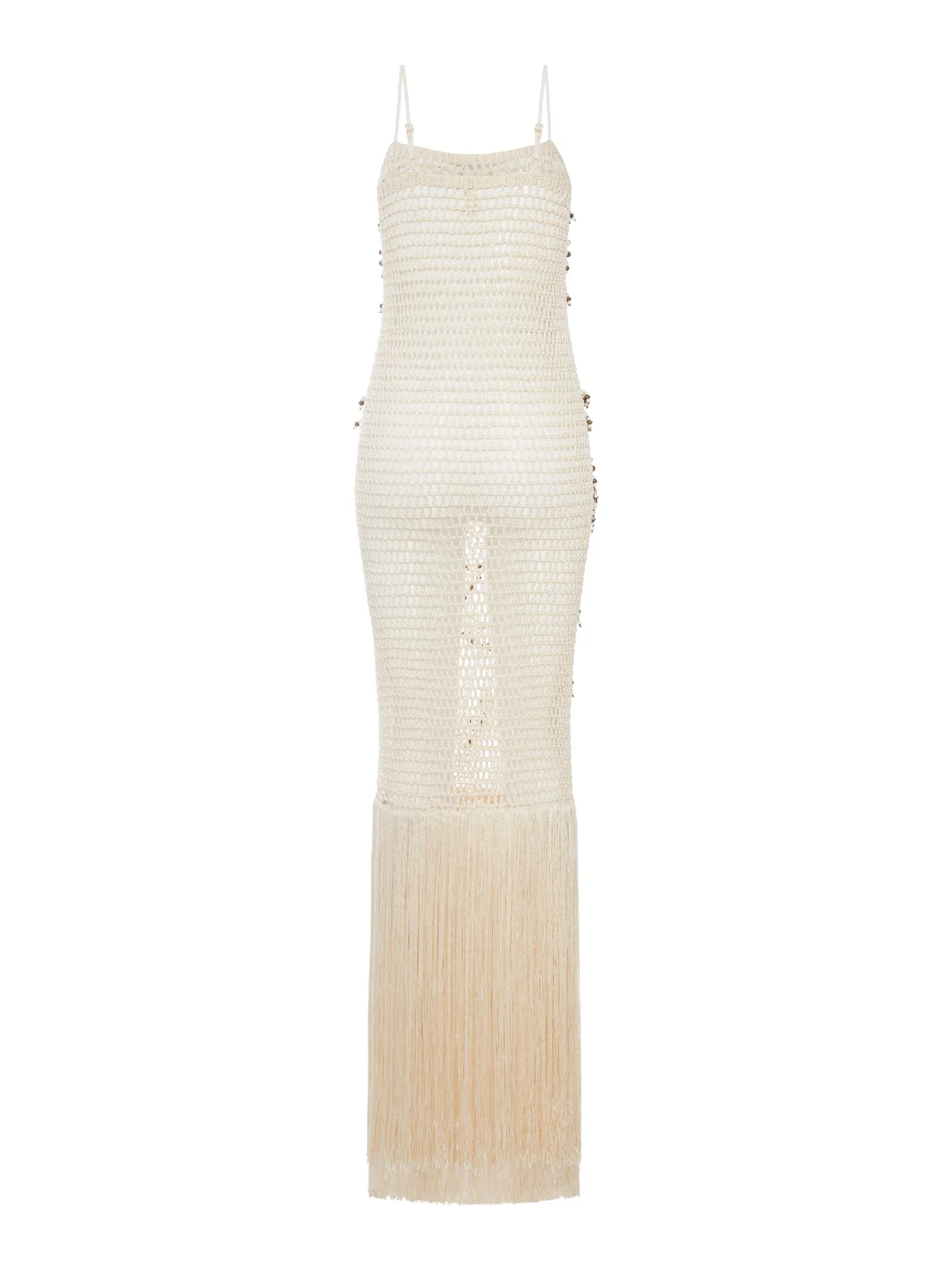 TAKARA LONG DRESS WITH FRINGES - Image 5