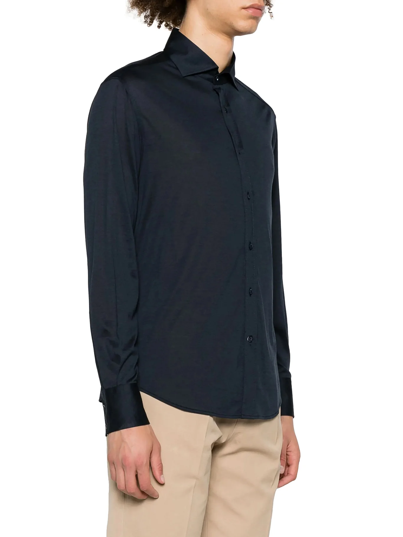 CLASSIC COTTON AND SILK BLEND SHIRT - Image 3