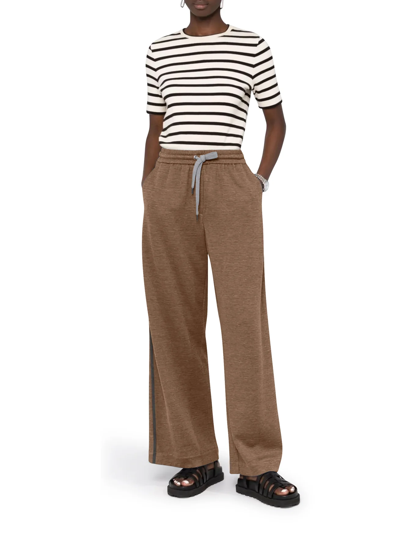 COMFORT JOGGERS IN COTTON AND SILK - Image 2