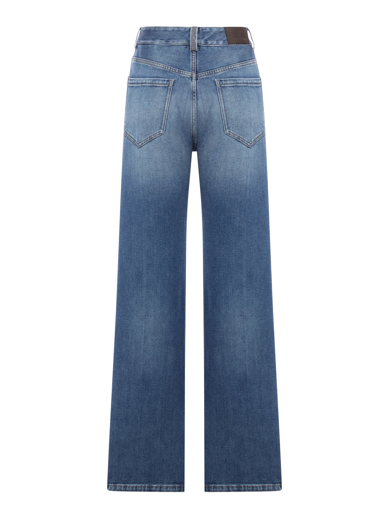 WIDE LEG JEANS IN WASHED DENIM - Image 2