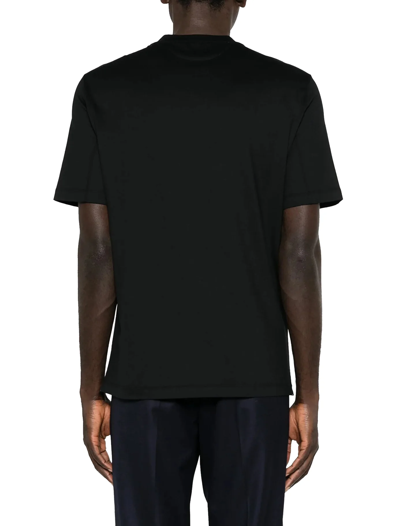 COTTON T-SHIRT WITH CONTRASTING LOGO PRINT - Image 4