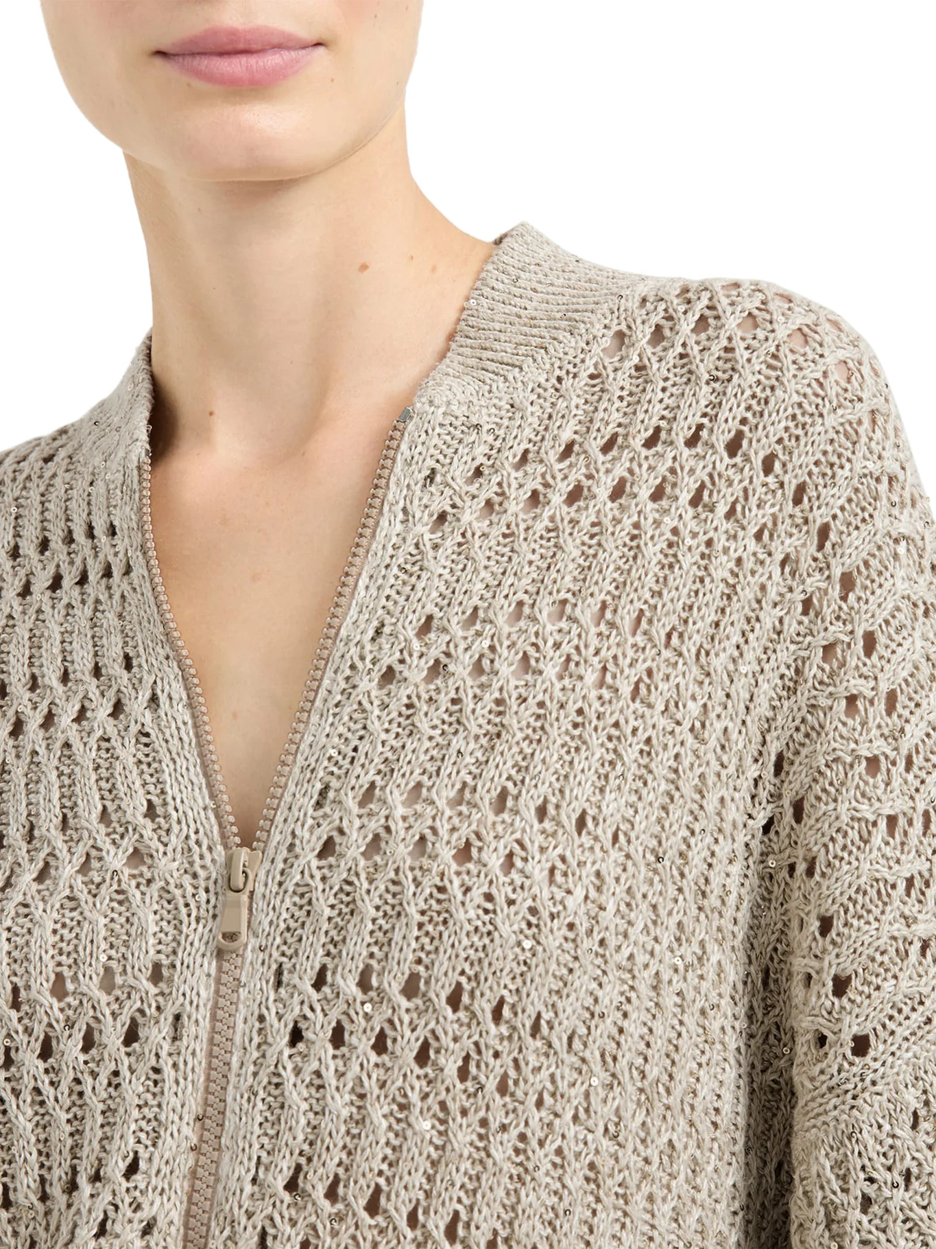 DAZZLING BRAIDS LINEN CARDIGAN - Image 4
