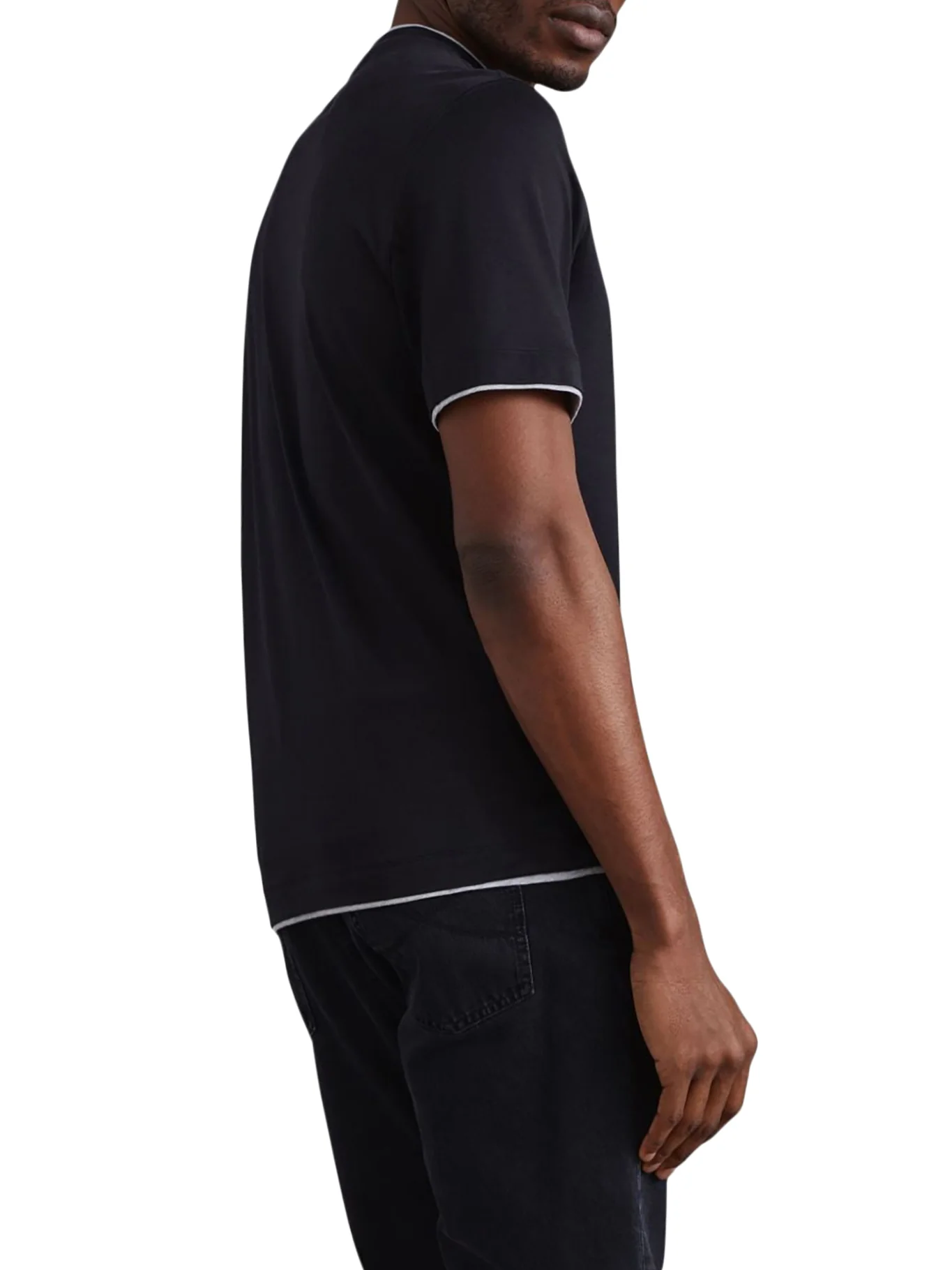 JERSEY T-SHIRT WITH CONTRASTING PROFILES - Image 3