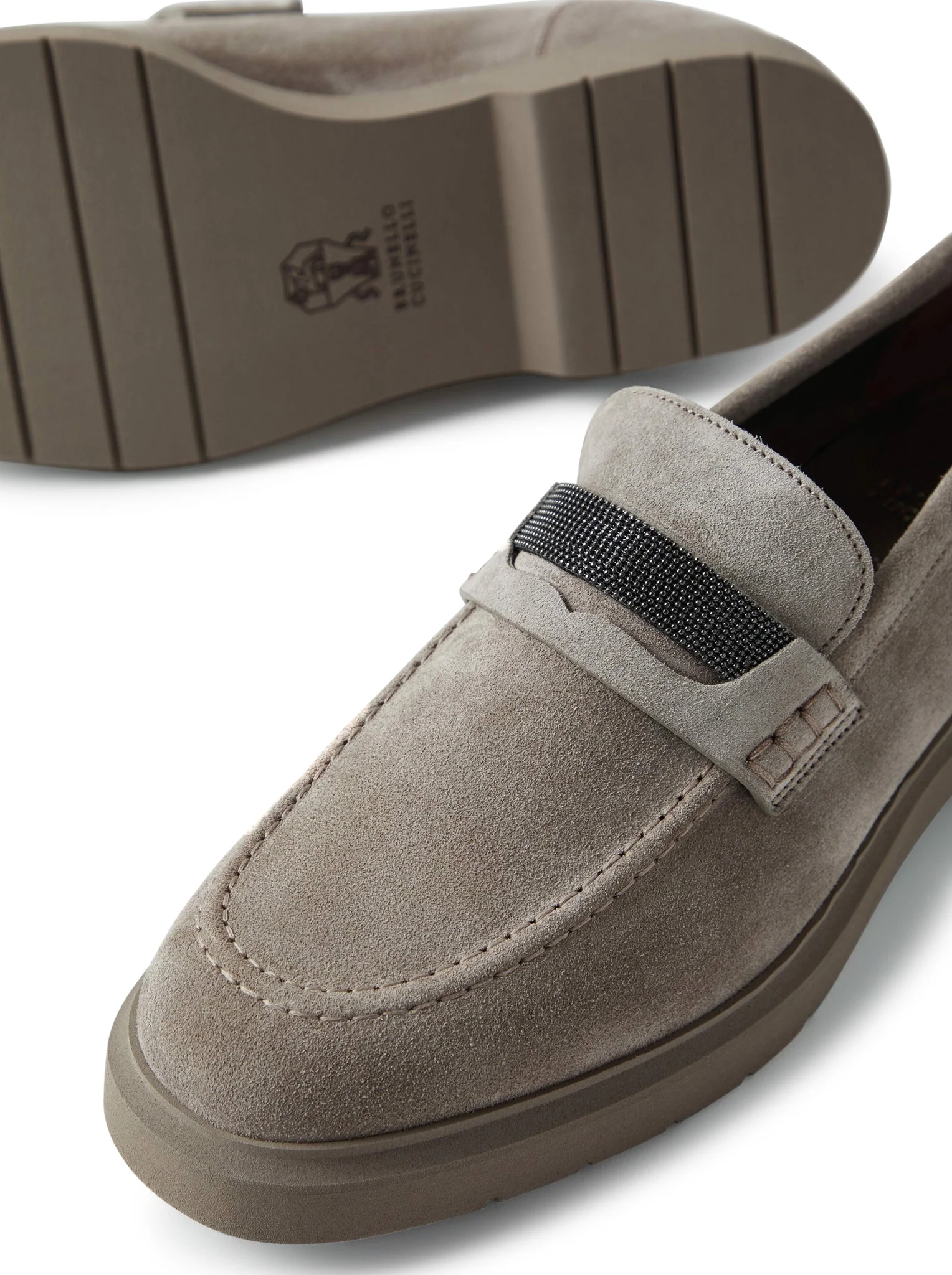 SUEDE PENNY LOAFERS WITH JEWEL APPLIQUE - Image 5