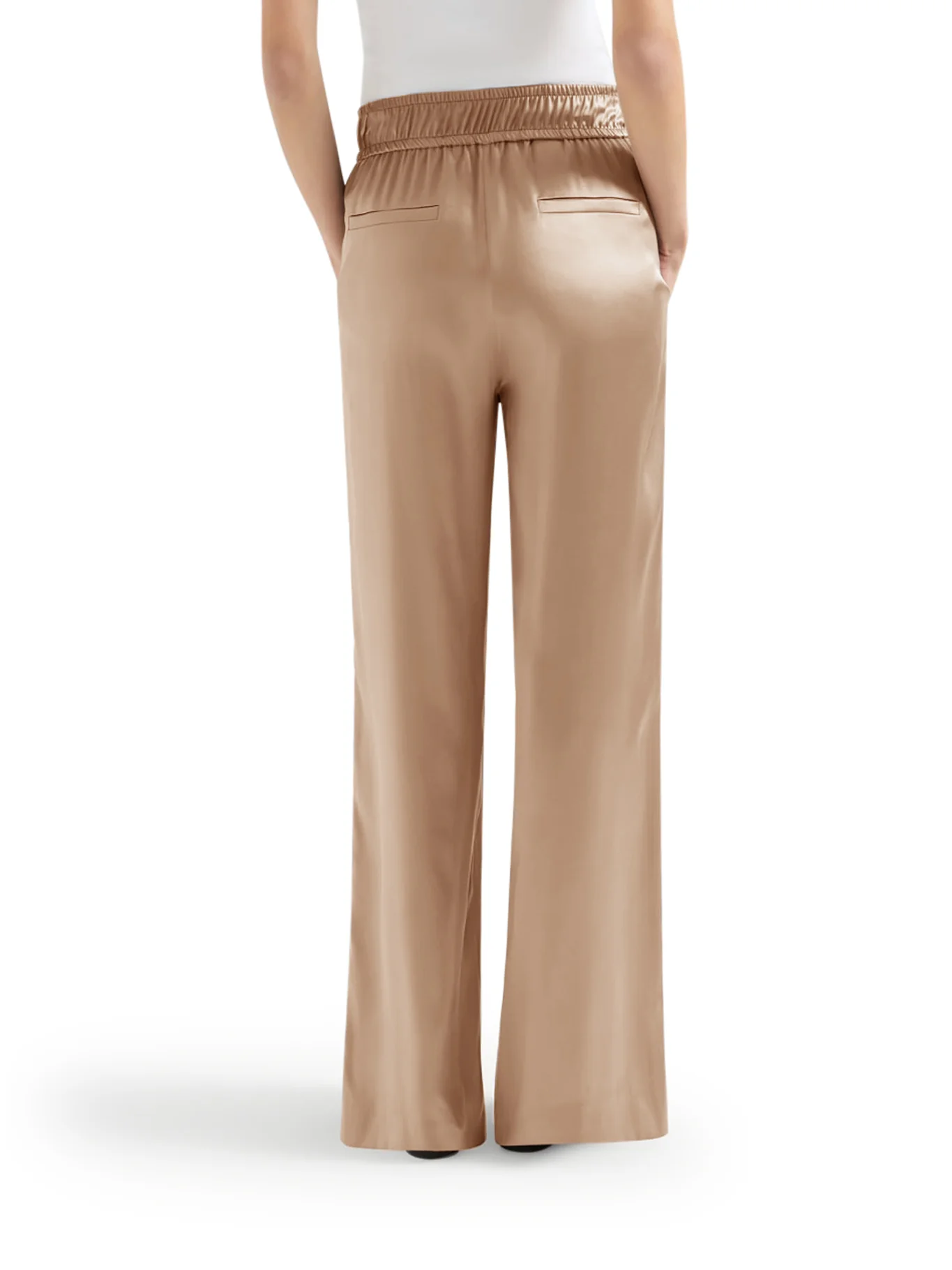 STRETCH SILK SATIN TRACK PANTS - Image 4