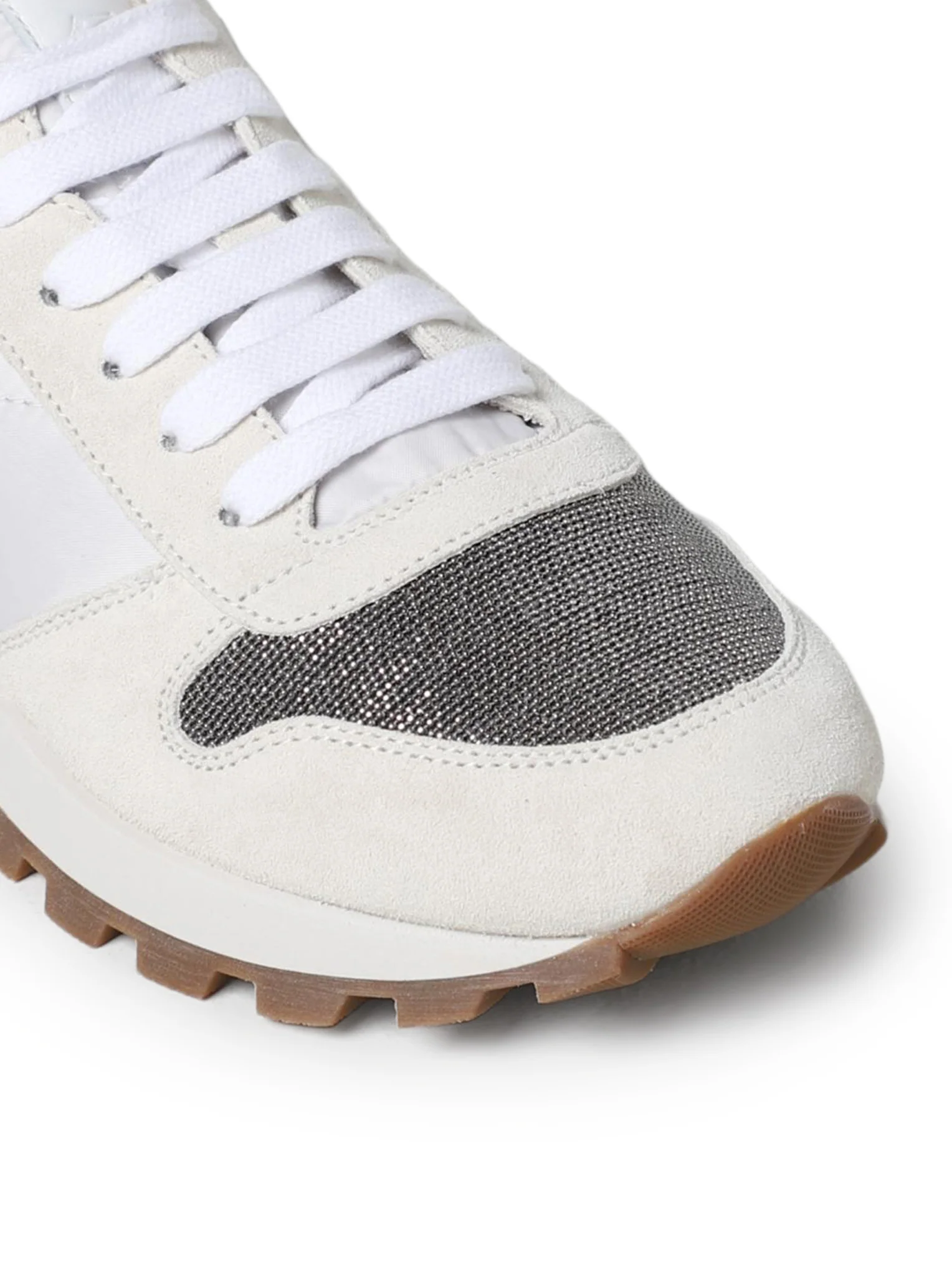 SUEDE AND TECHNO FABRIC RUNNER WITH "PRECIOUS TOE" - Image 4