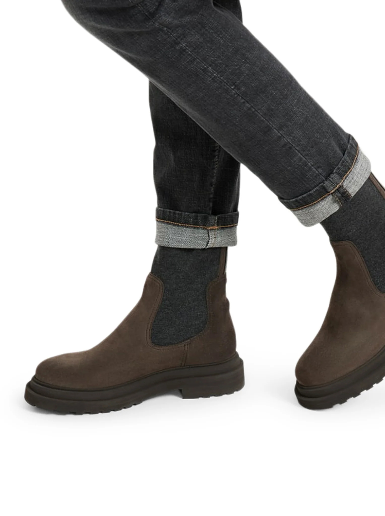 SUEDE BOOT WITH MESH INSERT - Image 2