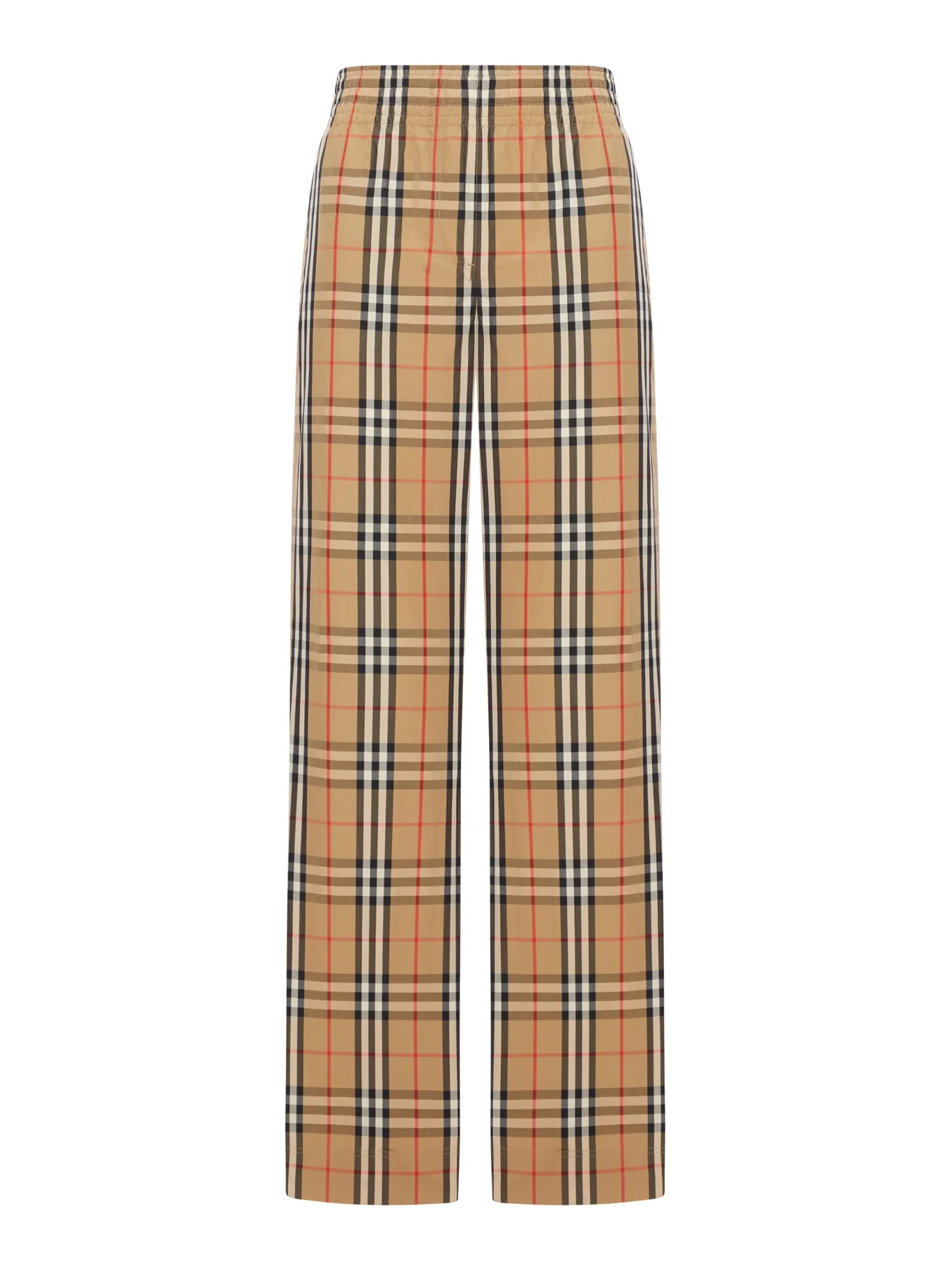 CHECK COTTON TROUSERS
