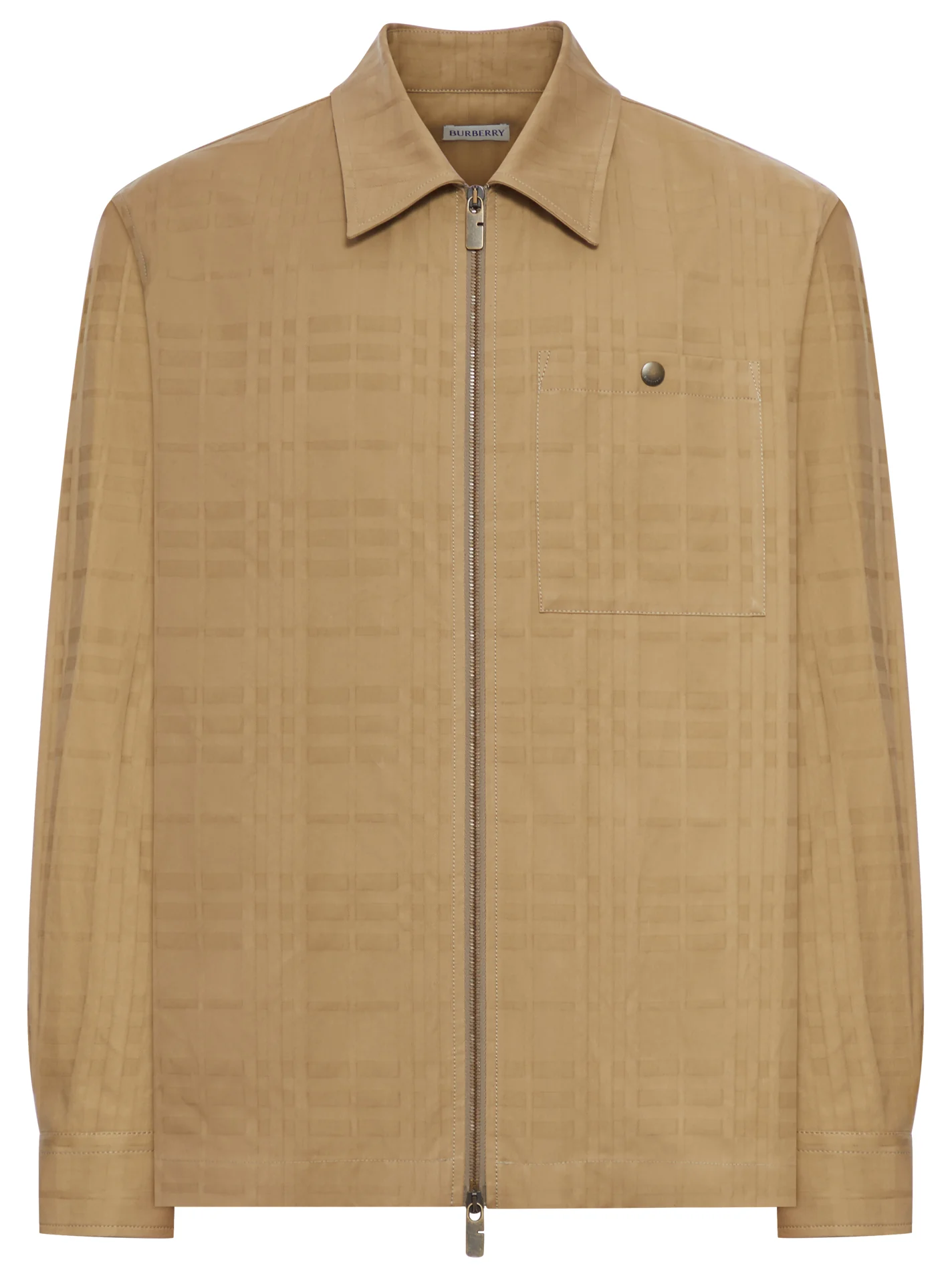 CHECK COTTON ZIP-UP SHIRT