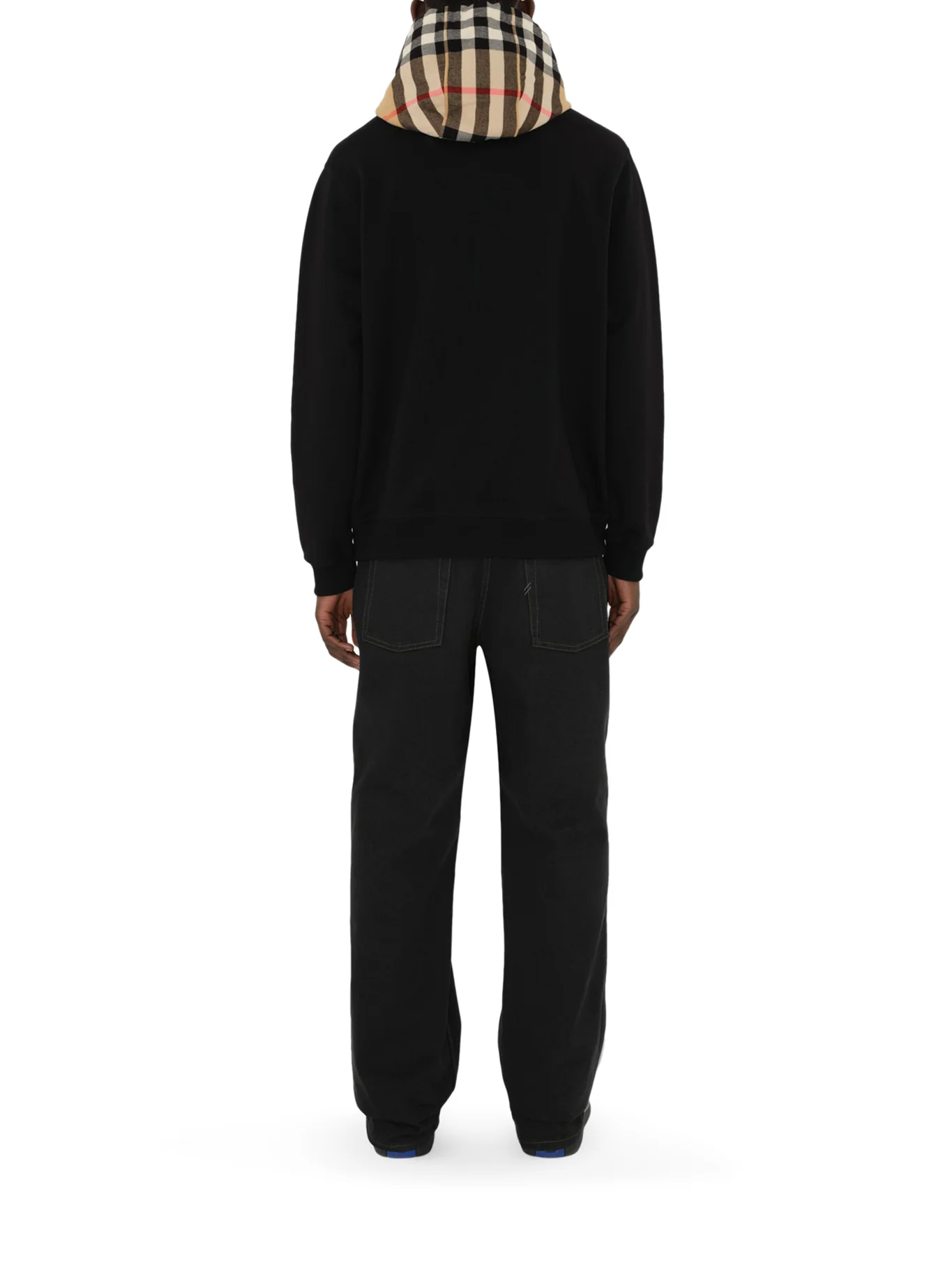 CHECK HOODED COTTON SWEATSHIRT - Image 4