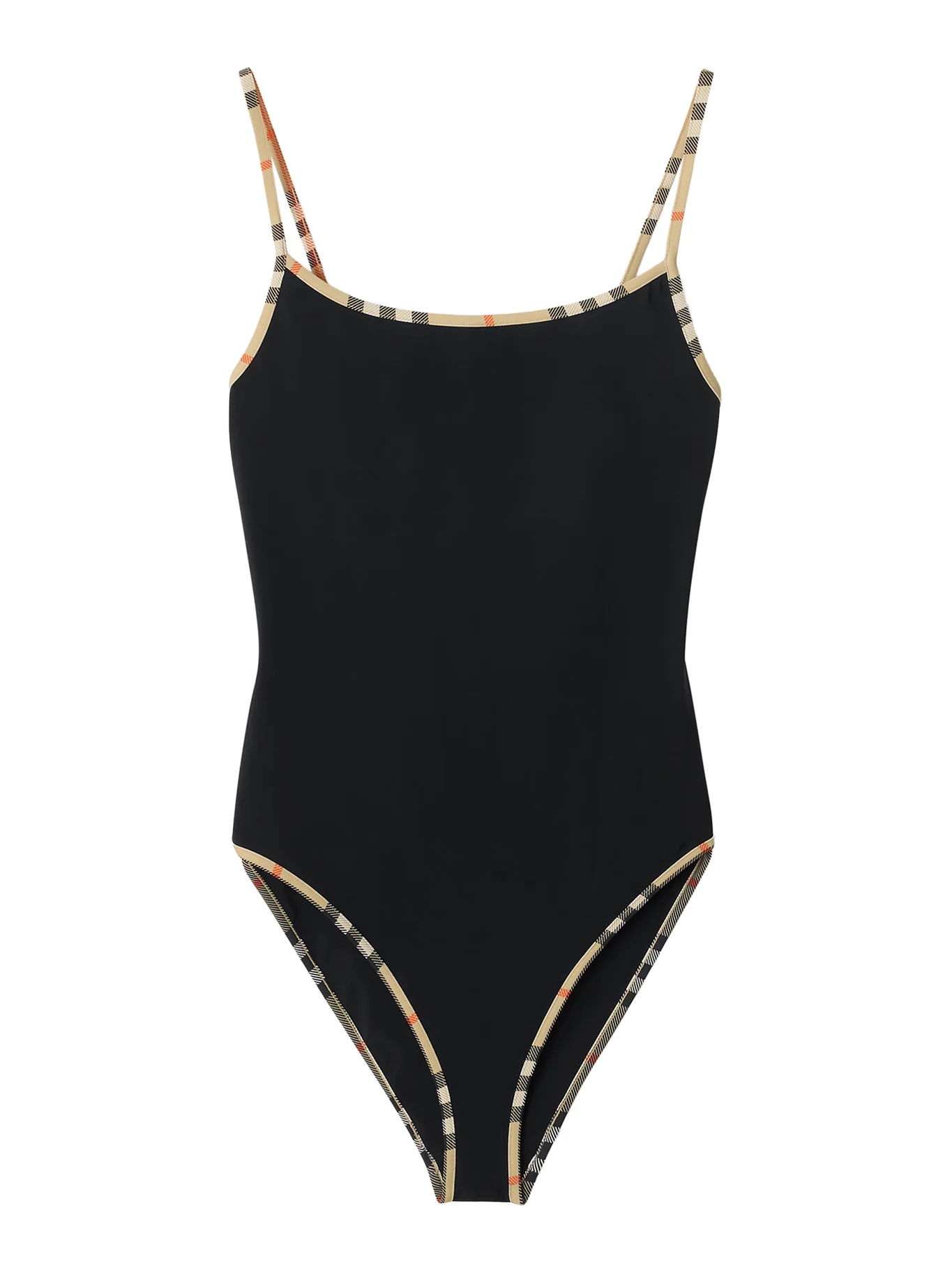 SWIMSUIT WITH CHECKED FINISHES