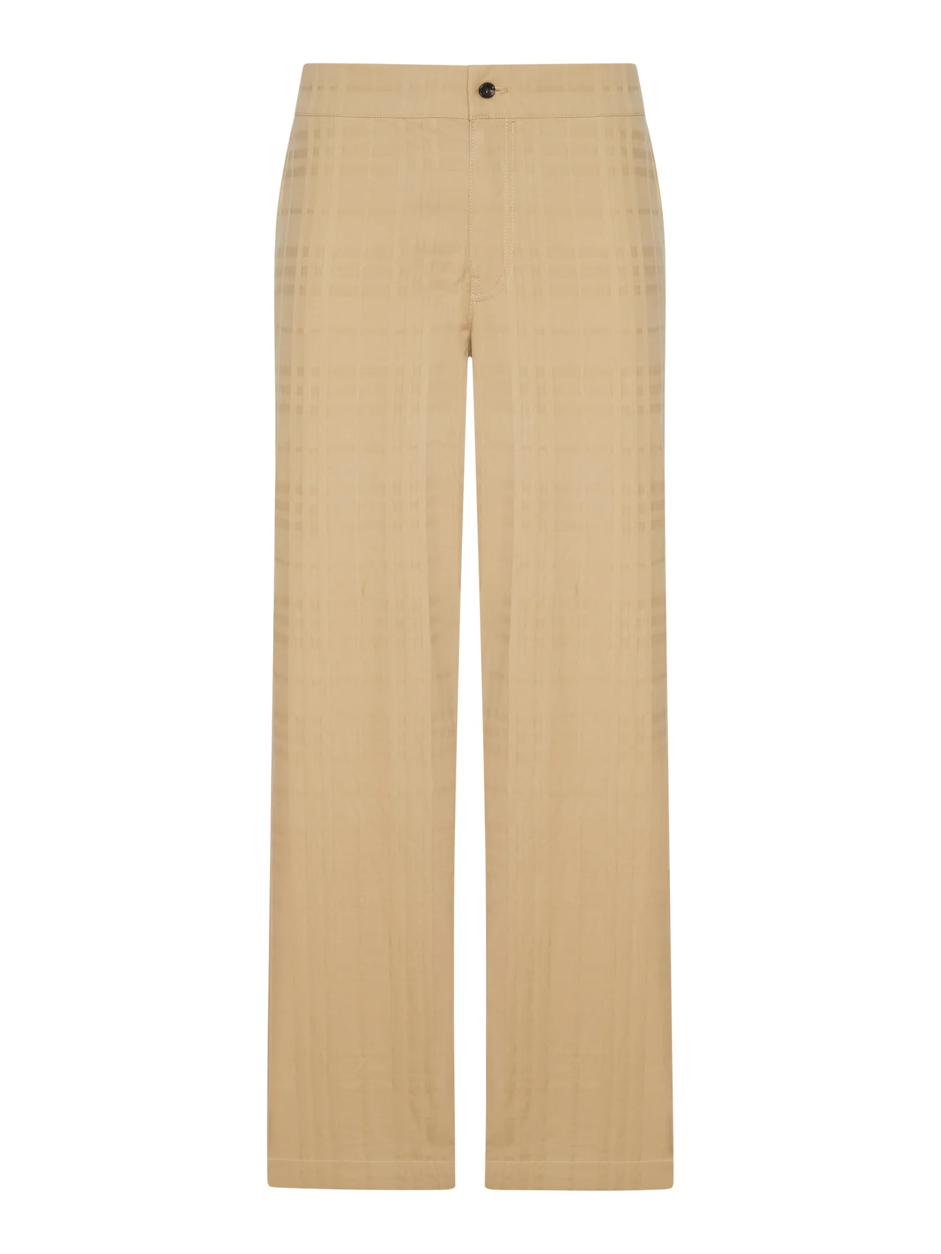 TEXTURED CHECK COTTON TROUSERS