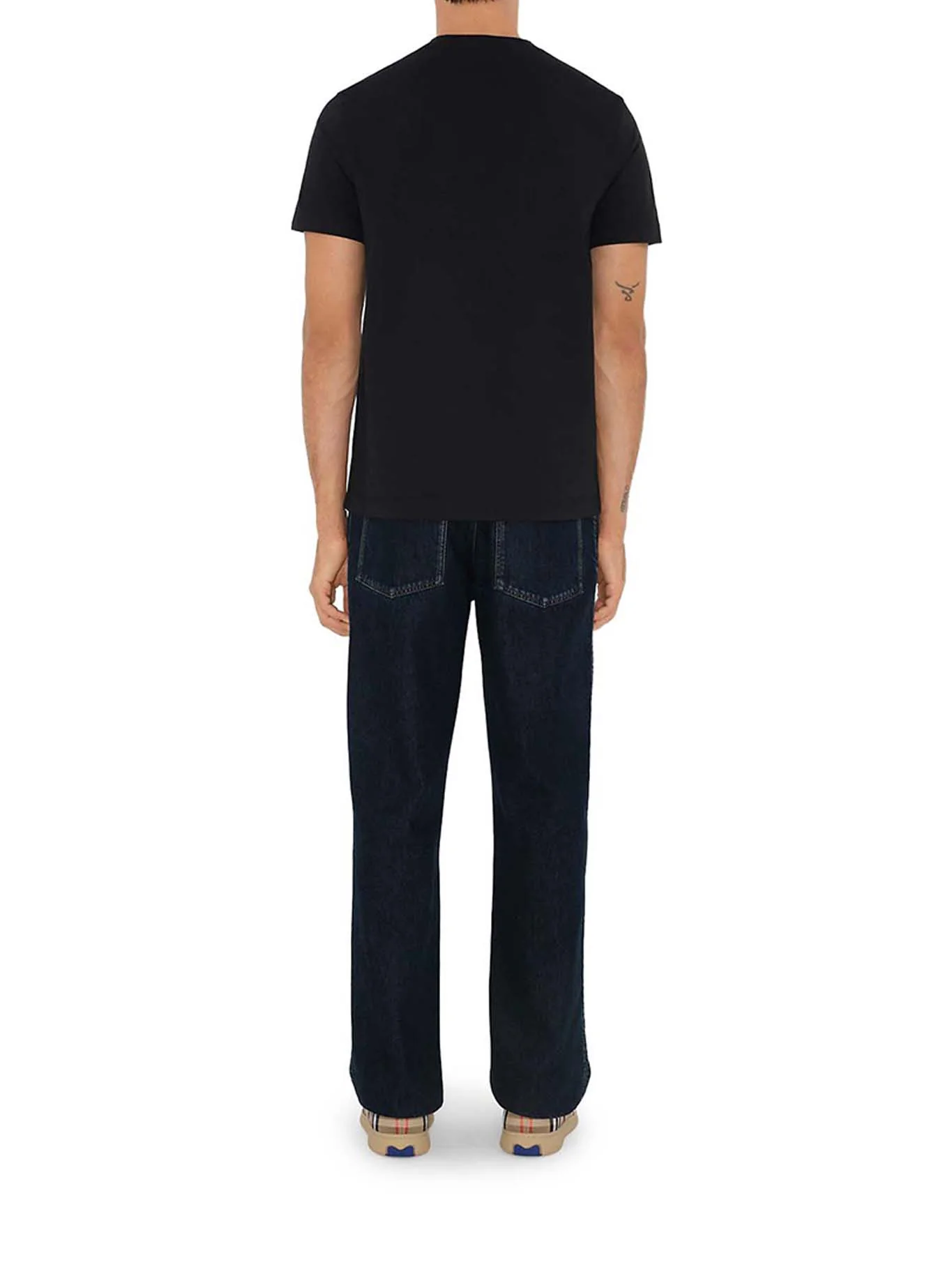 COTTON T-SHIRT WITH CHECK APPLICATION - Image 3