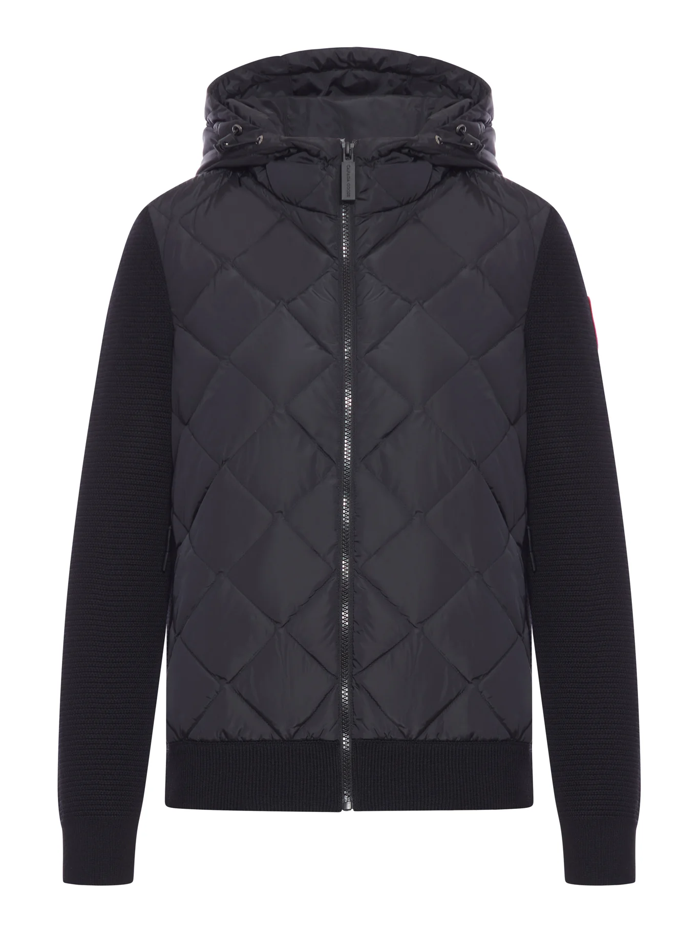 HYBRIDGE® QUILTED KNIT HOODED JACKET