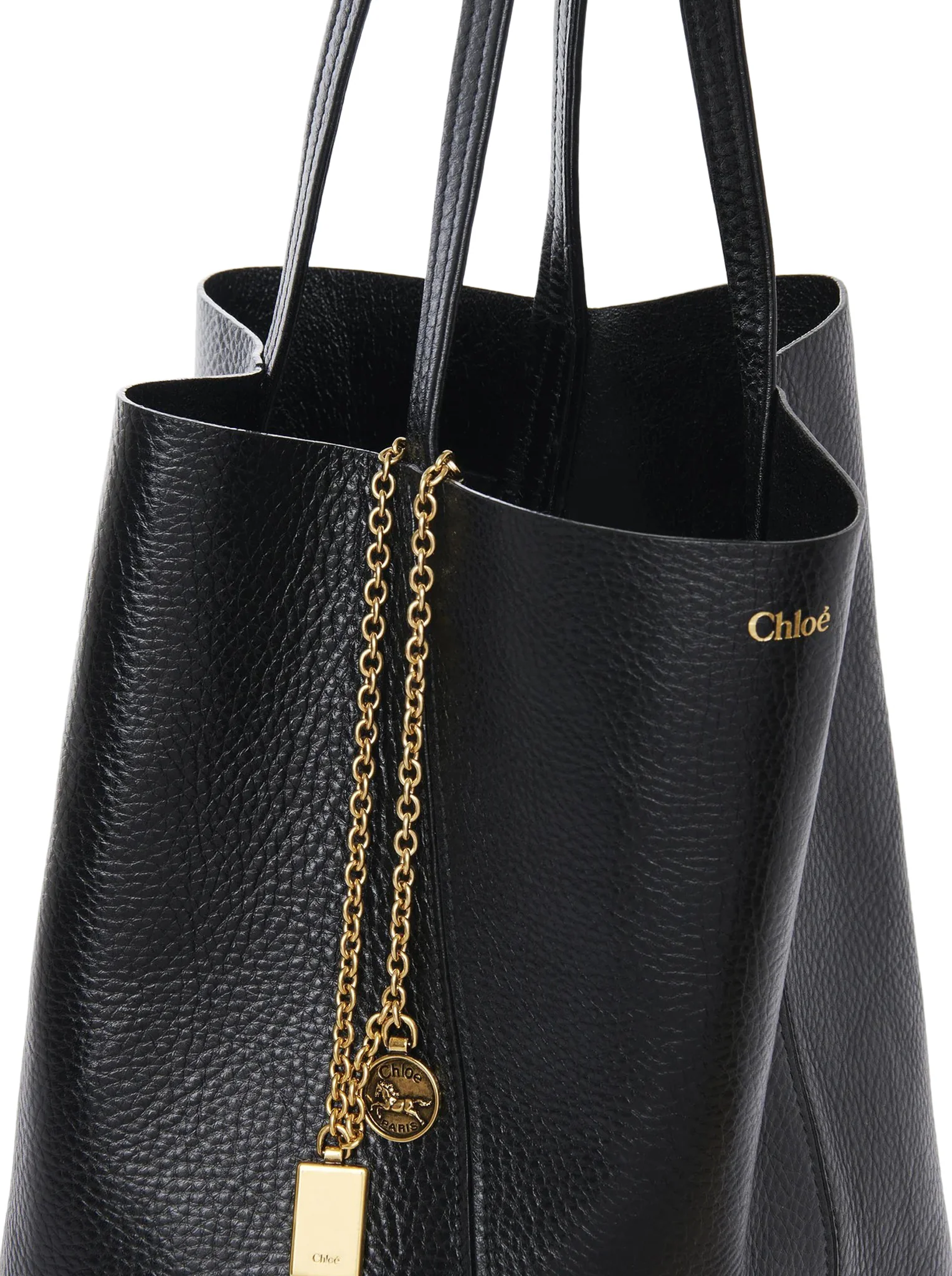 CHLOÉ SPIN TOTE BAG IN GRANATE LEATHER - Image 7