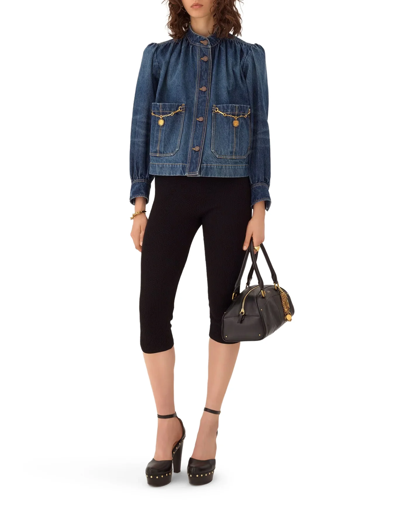HIGH NECK DENIM JACKET - Image 2
