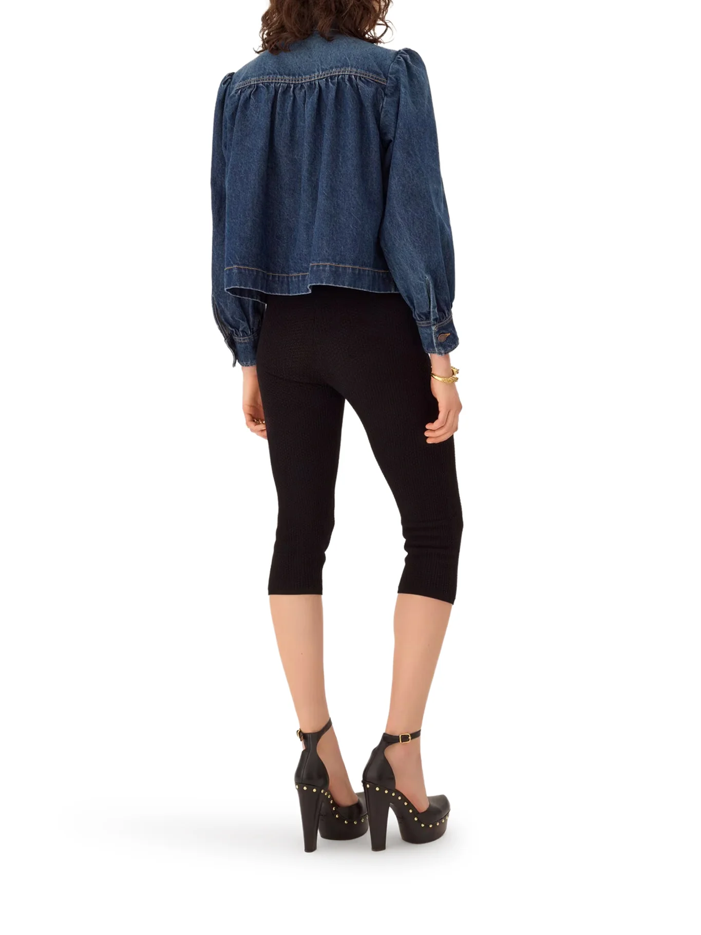 HIGH NECK DENIM JACKET - Image 4
