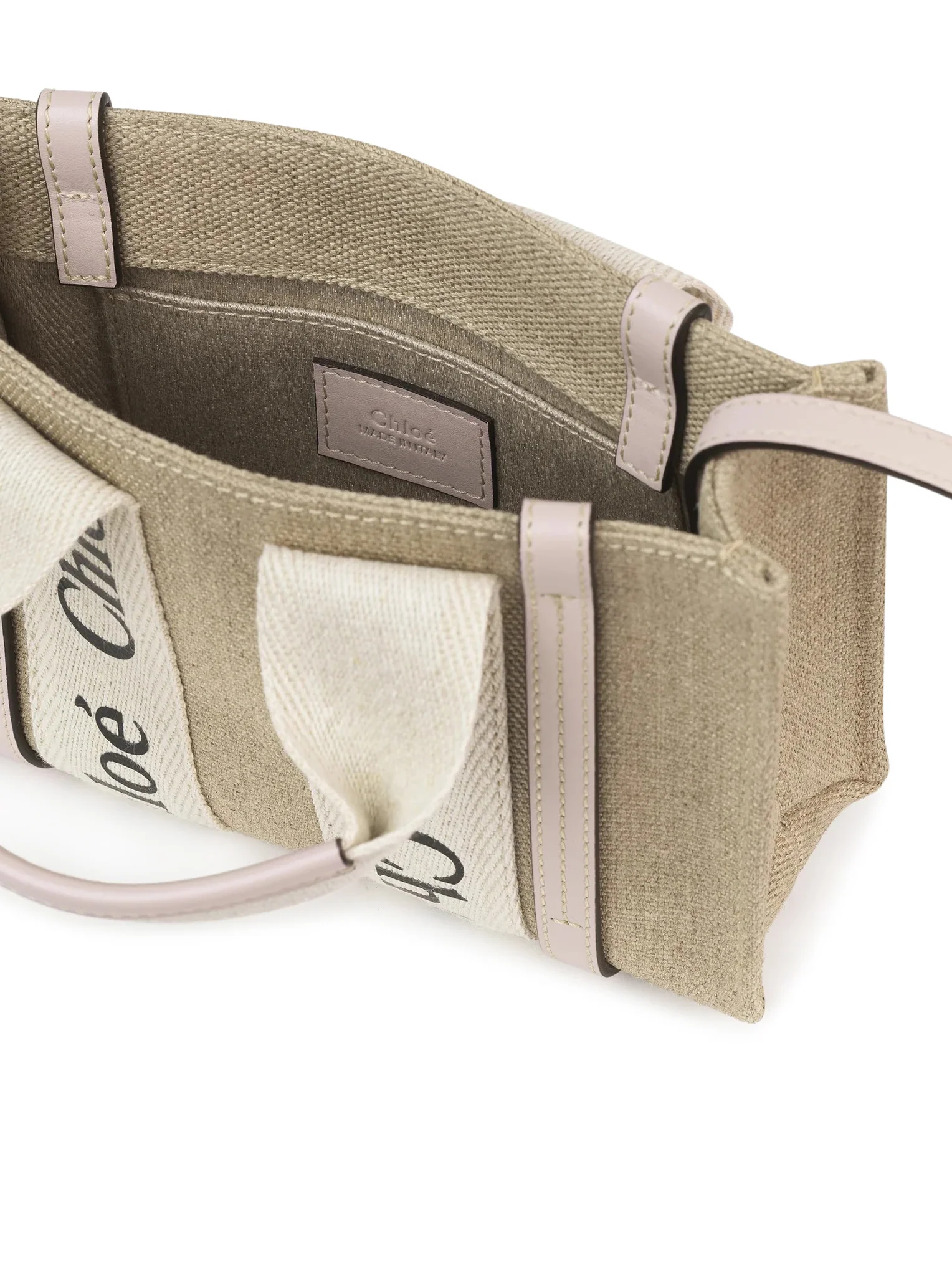 MINI WOODY LINEN TOTE BAG - Image 4