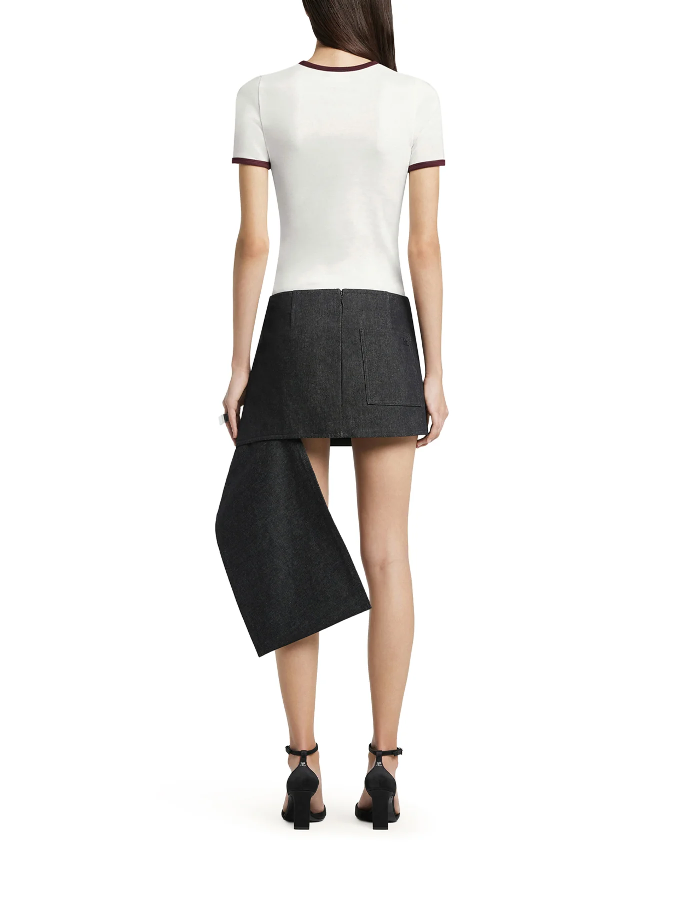 T-SHIRT WITH CONTRASTING COTTON PROFILES - Image 3